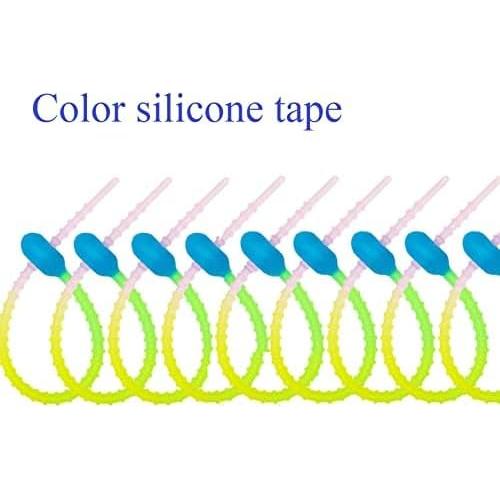 15 Corbatas de Cable de Silicona FAGEGFA Amarillo Gradiente