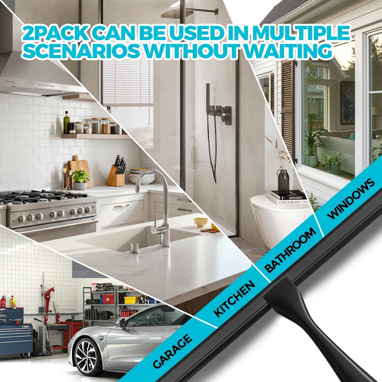 2PACK Limpiaparabrisas Multiusos ALFLOD 25.4cm Negro