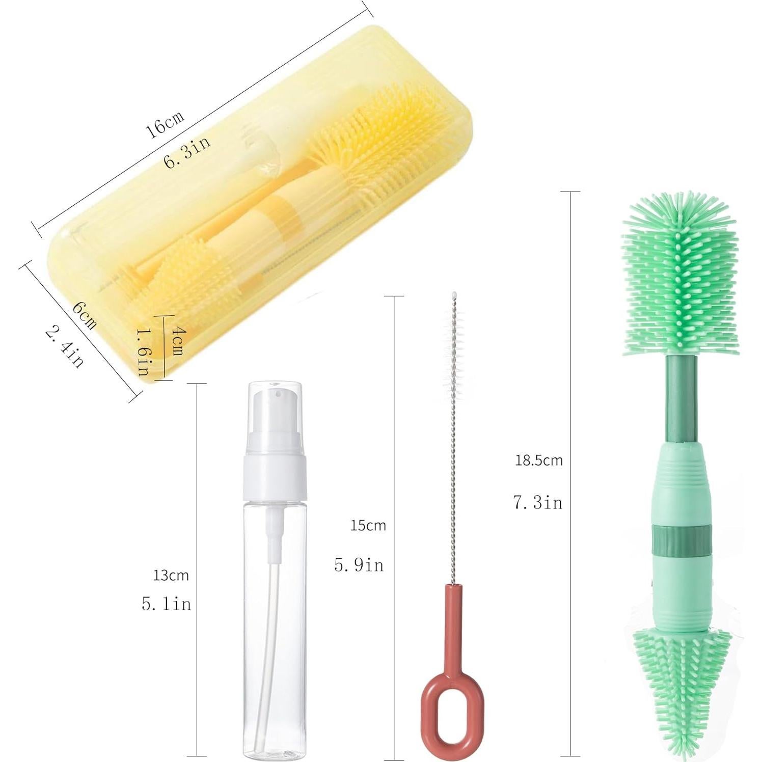 Cepillo de Botella Chemimoso para Bebés 236.6 ml Azul