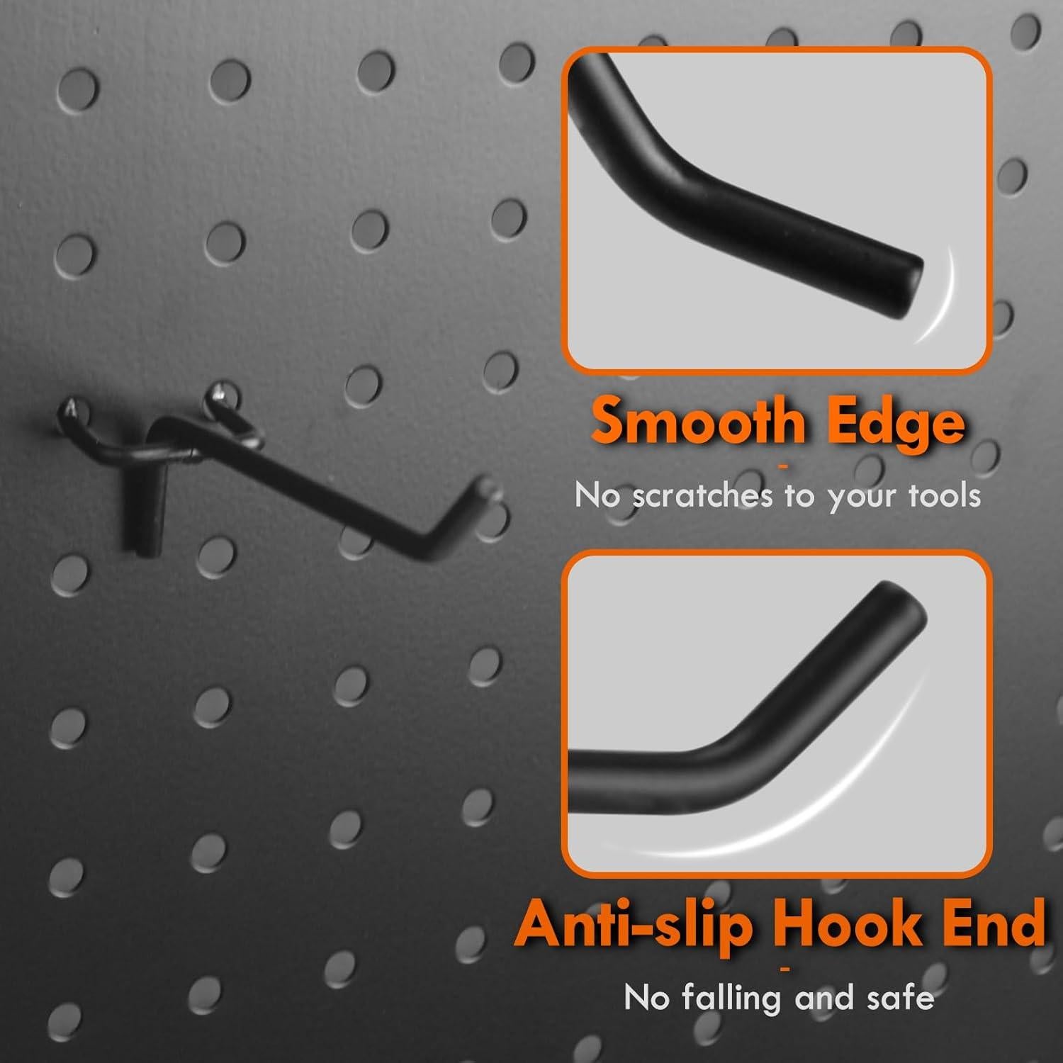 Ganchos de Metal para Tablero Perforado G.CORE - 30pcs 5.08cm