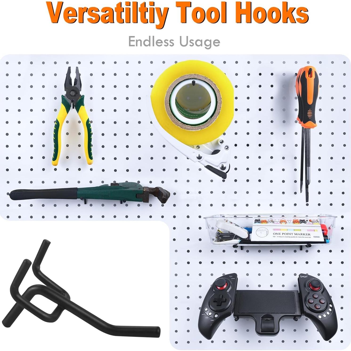 Ganchos de Metal para Tablero Perforado G.CORE - 30pcs 5.08cm