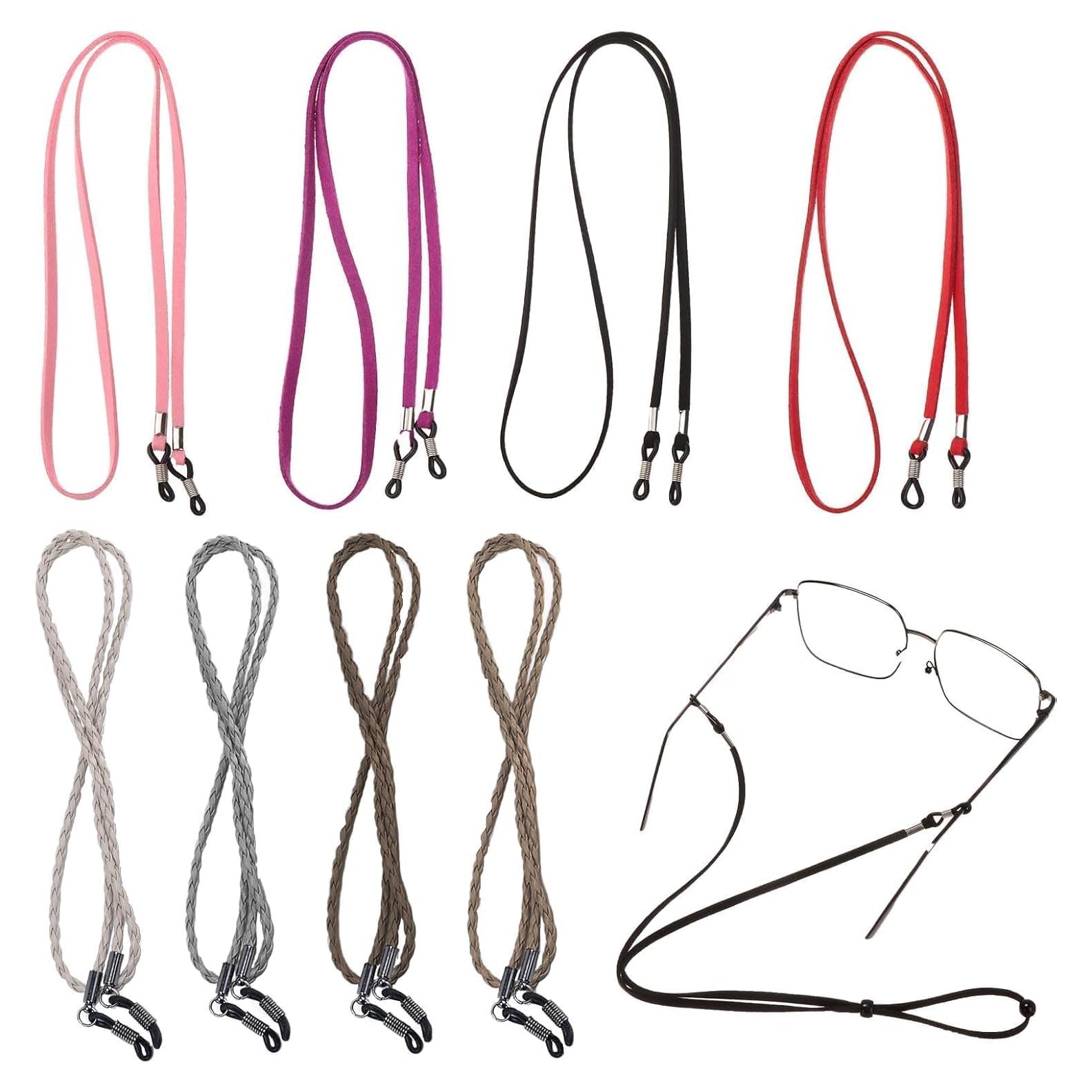 Correa para Gafas 8 Pcs Mujer Cuero PU y Suede Colorido