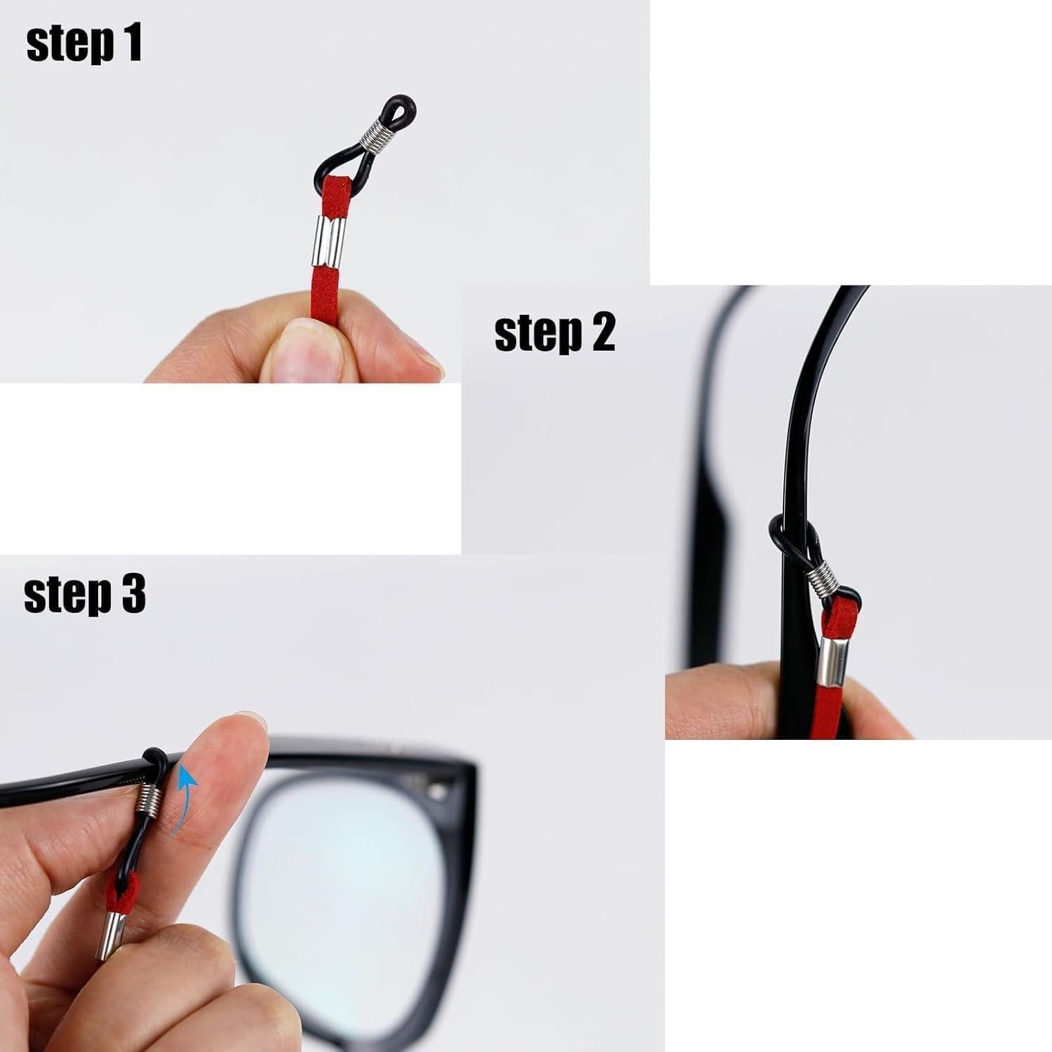 Correa para Gafas 8 Pcs Mujer Cuero PU y Suede Colorido