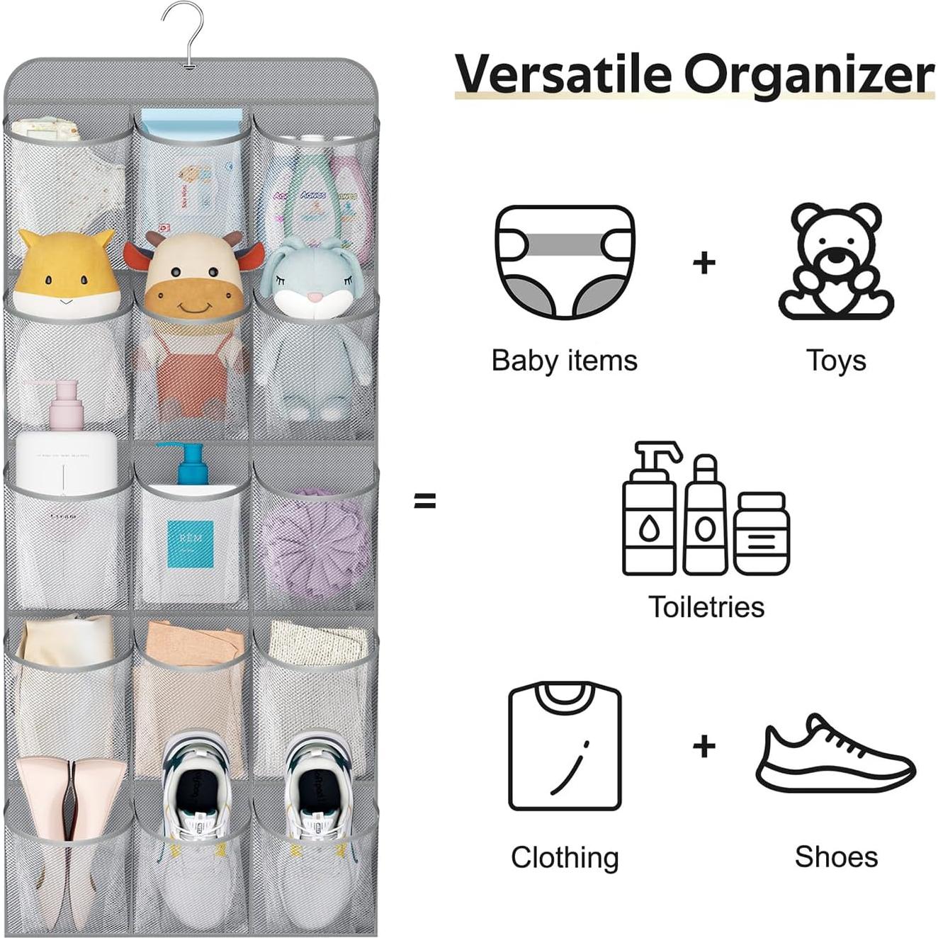 Organizador de Zapatos Colgante MISSLO 30 Bolsillos Gris