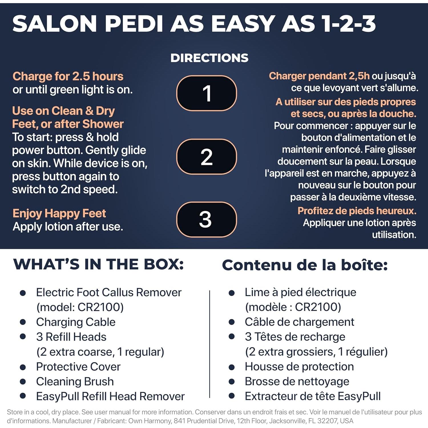 Removedor de Callos Eléctrico Own Harmony CR2100 - 3 Rodillos