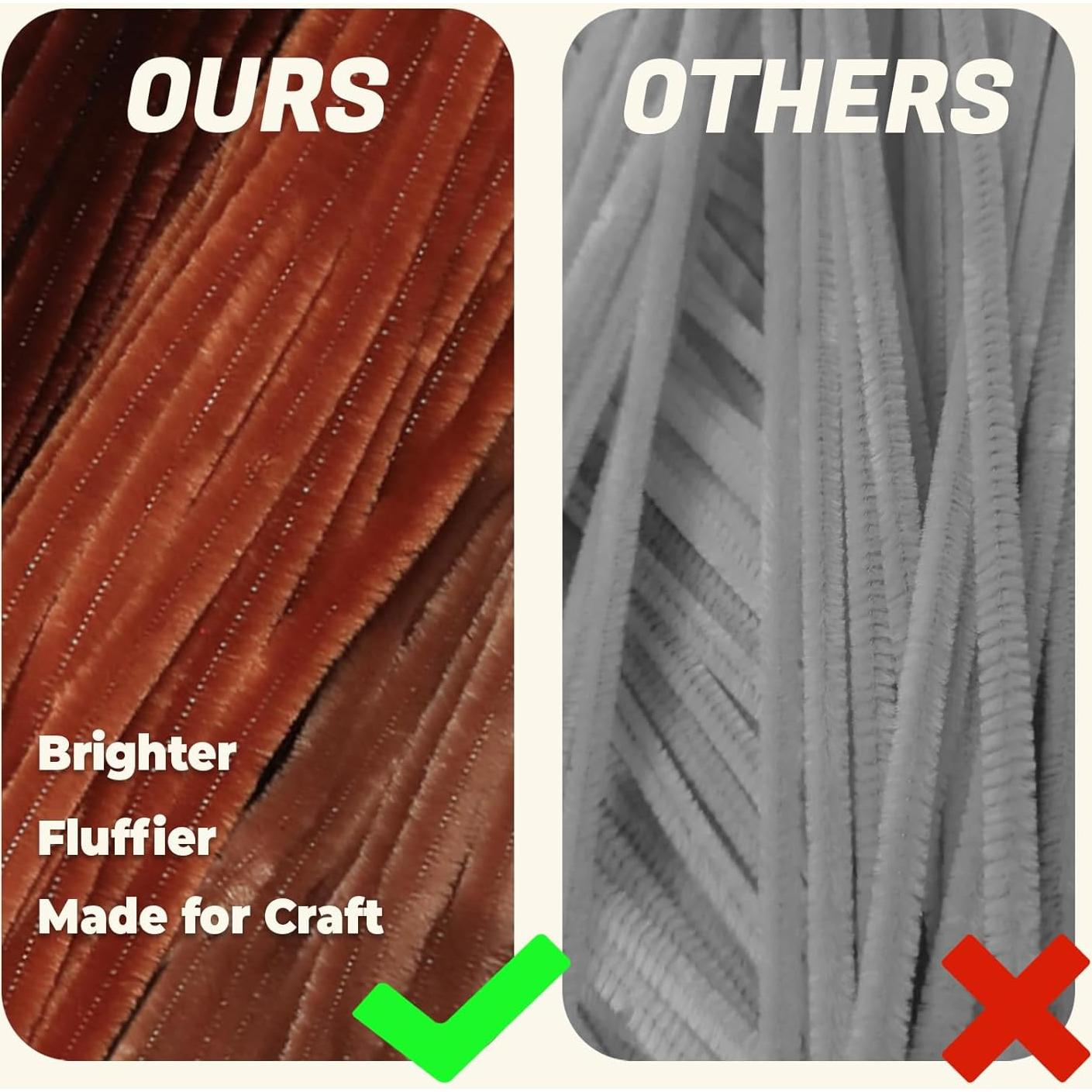 Juego de Limpiapipas Toffee Marrón 300pcs - Chenille Gruesos 30.48cm