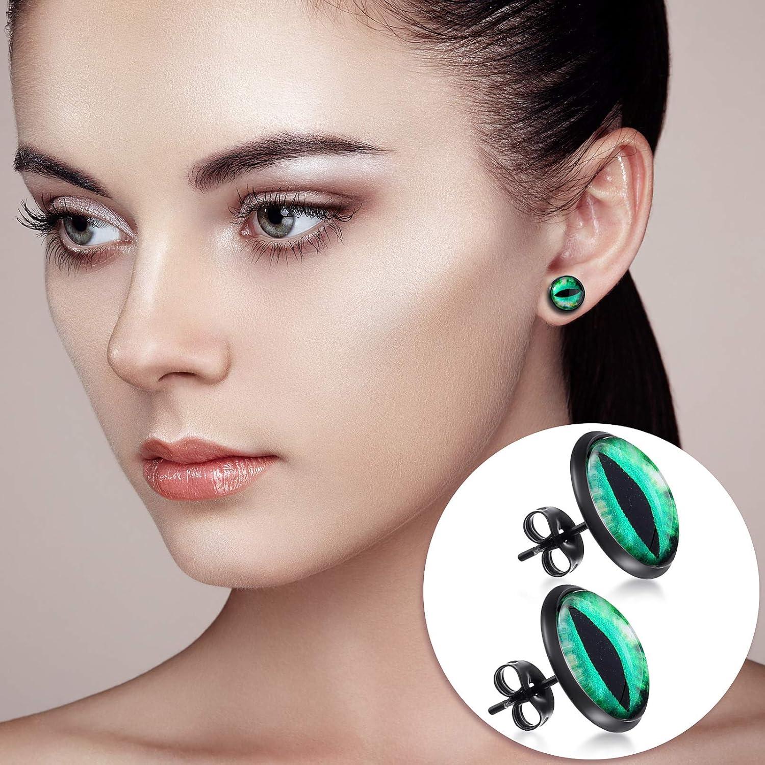 Kit de Aretes de Stud Hicarer 200 Piezas DIY Acero Inoxidable