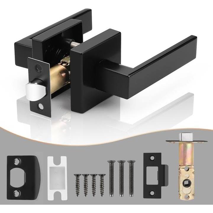 Manija de Puerta Pasajera Probrico Cuadrada Negra Ajustable