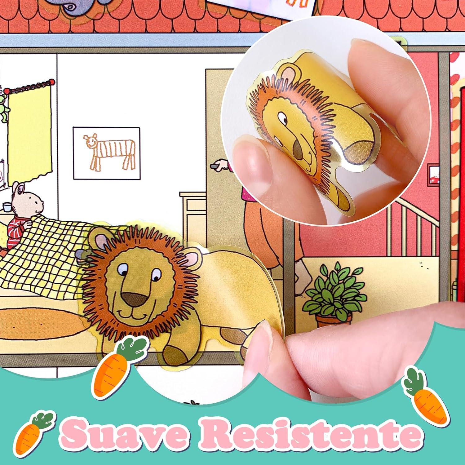 Libros de Pegatinas Reutilizables ROATEE 2pcs para Niños 3+ Años