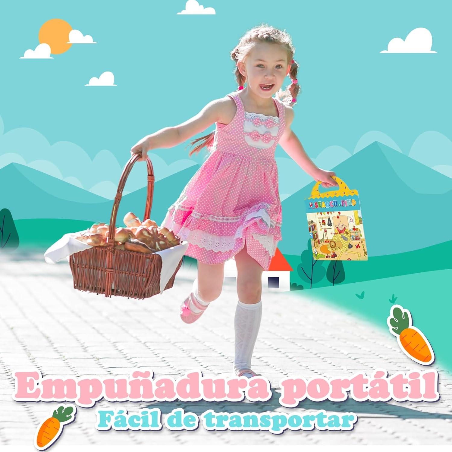 Libros de Pegatinas Reutilizables ROATEE 2pcs para Niños 3+ Años