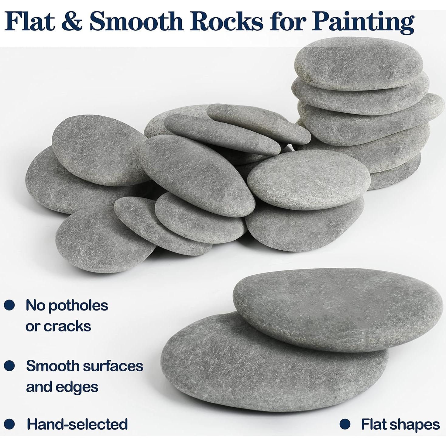 Simetufy 45 Pcs Rocas Naturales para Pintar 5-8 cm DIY