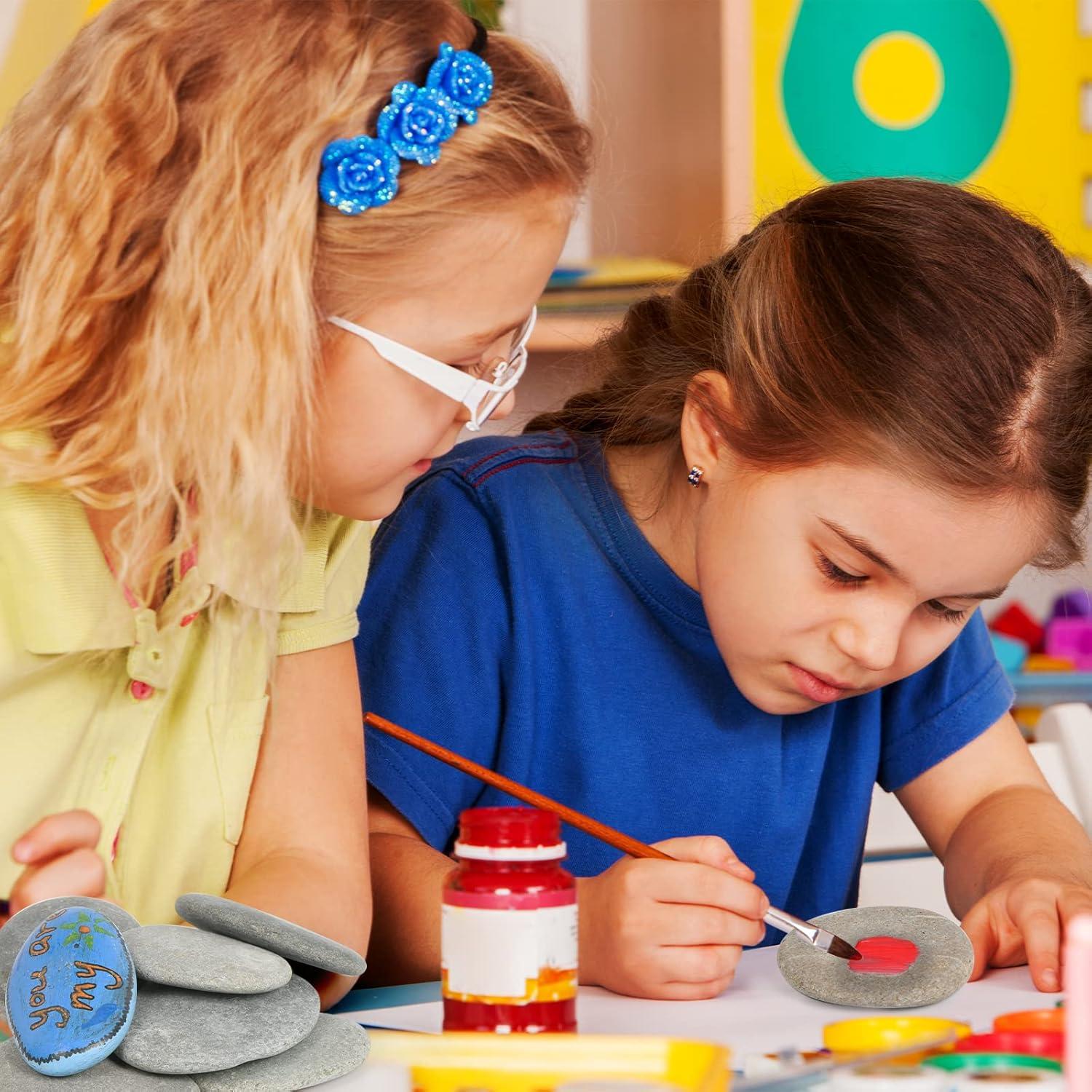 Simetufy 45 Pcs Rocas Naturales para Pintar 5-8 cm DIY