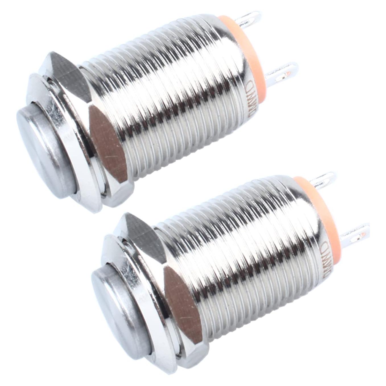 Paquete de 2 Interruptores Metálicos Impermeables 12mm DMWD