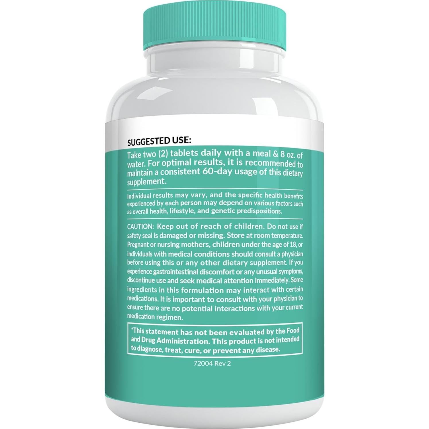 Suplemento de Calcio 1200mg con Vitamina D3 y K2 - 120 cápsulas