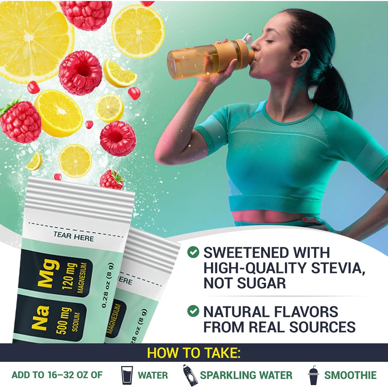 Polvo de Electrolitos Dr. Berg - Hidratación Deportiva 30 Paquetes