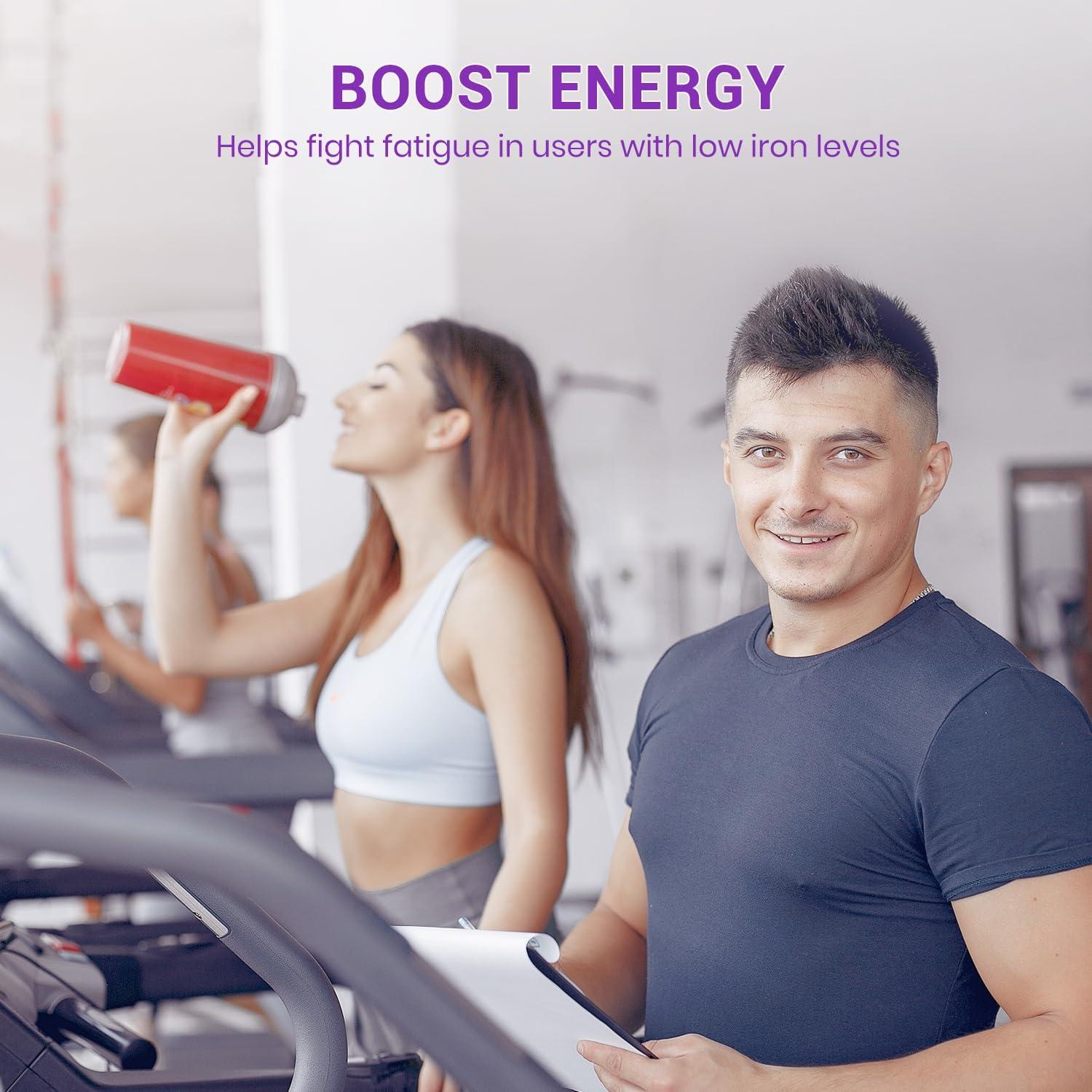 Sulfato Ferroso 325mg Heivy - Suplemento de Hierro con Vitamina C - 240 Tabletas