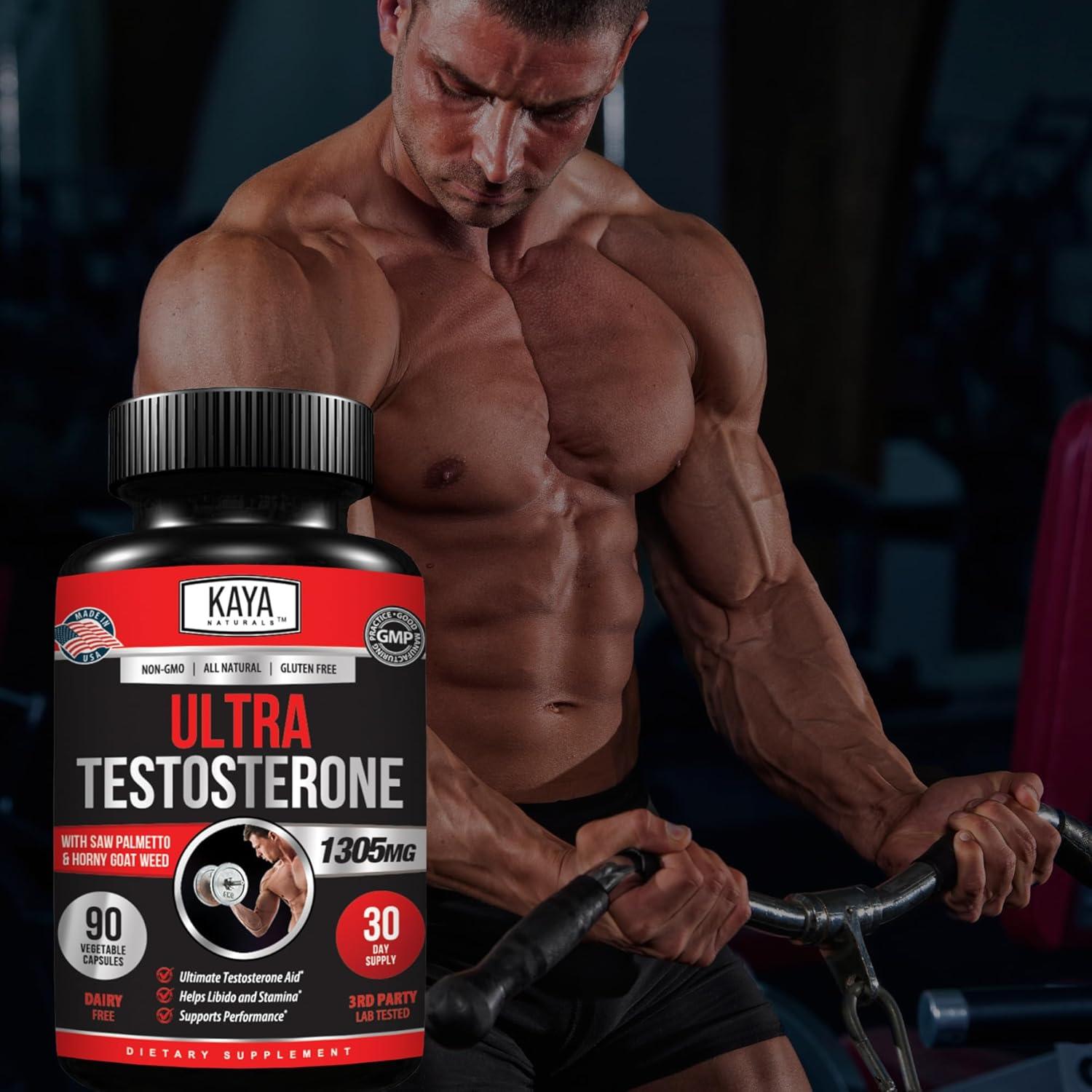 Kaya Naturals Ultra Testosterona 90 Cápsulas - Suplemento Natural para Hombres
