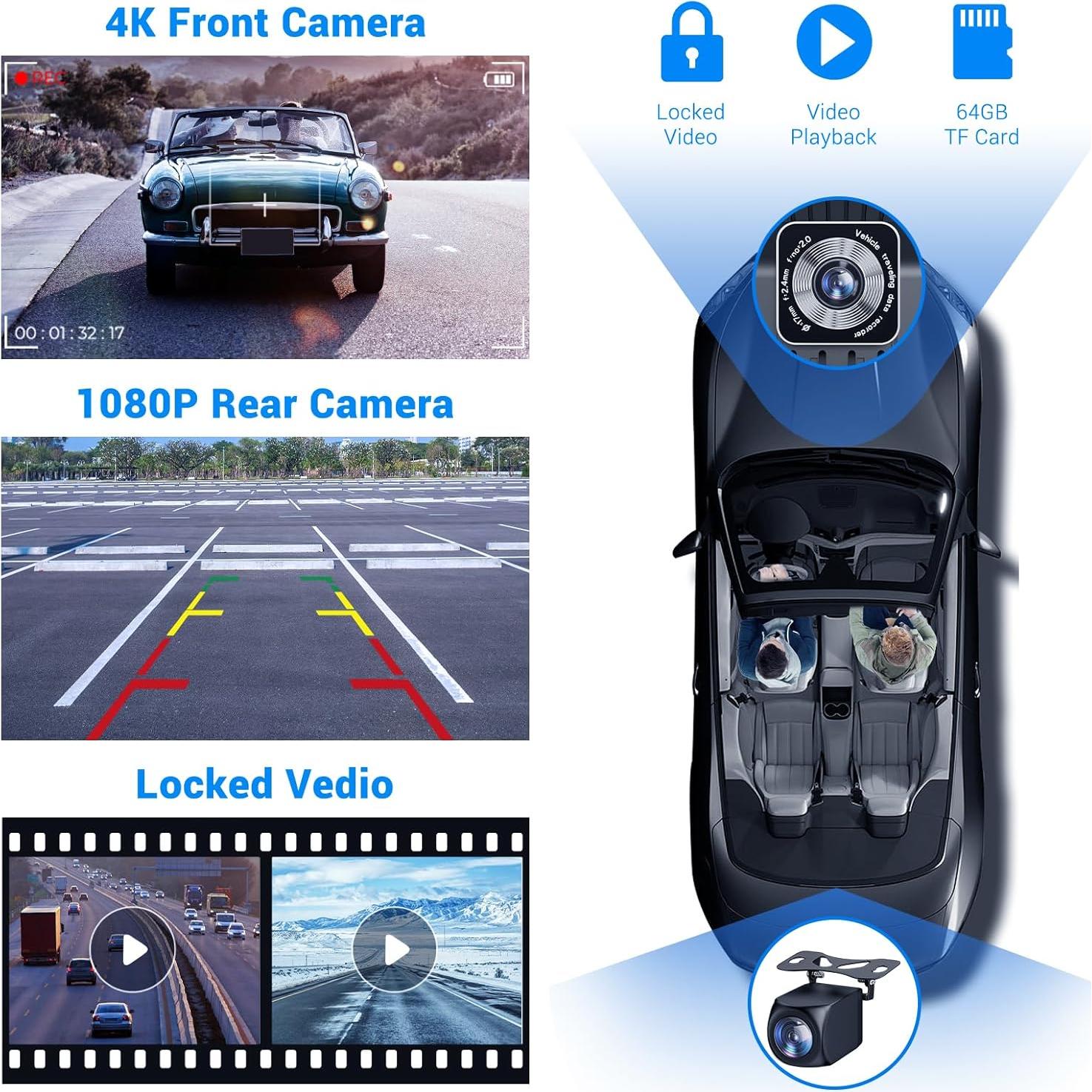 Pantalla 9" Carplay Inalámbrica HAUXIY Q9S 4K con Cámara 1080p