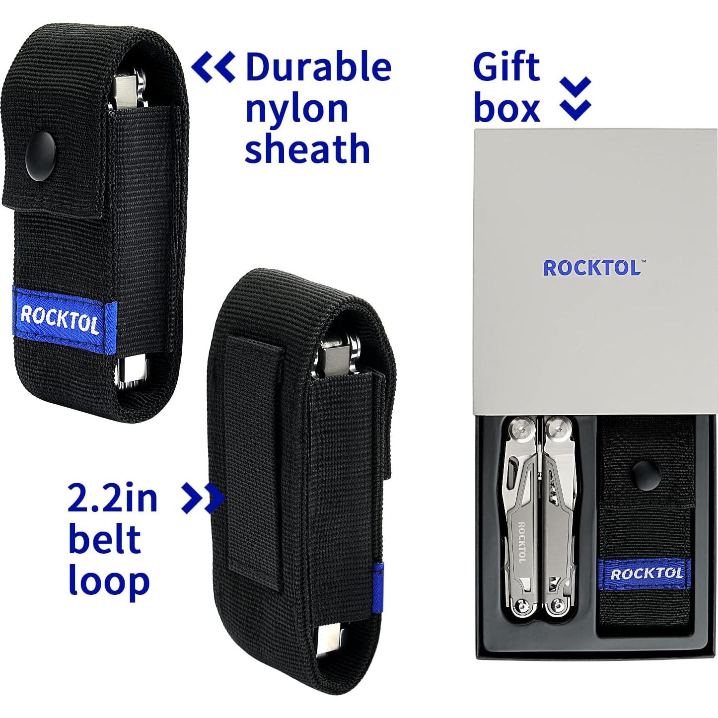 Multiherramienta ROCKTOL 19 en 1 Titanio EDC Camping