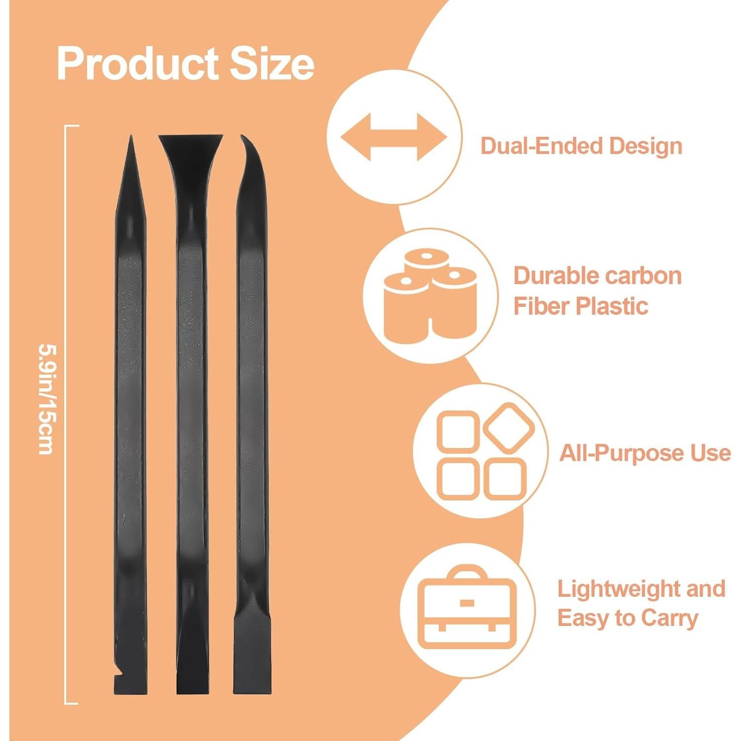 Juego de 9 Raspadores Plásticos Multiusos Smrtcol