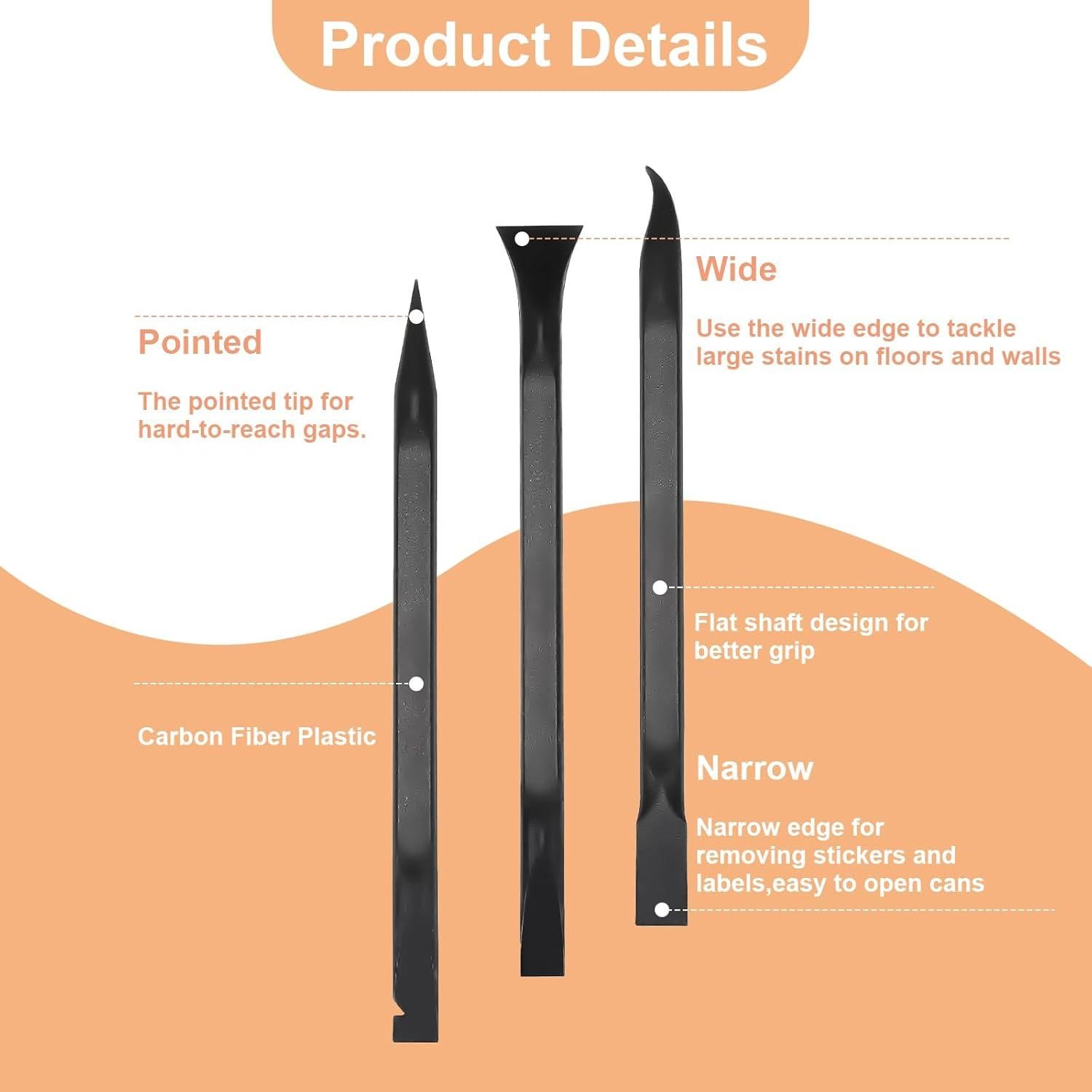 Juego de 9 Raspadores Plásticos Multiusos Smrtcol