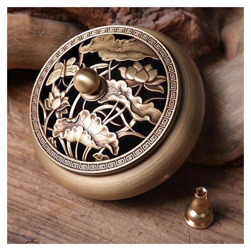 Quemador de Incienso LIZEALUCKY de Latón Vintage con Buda