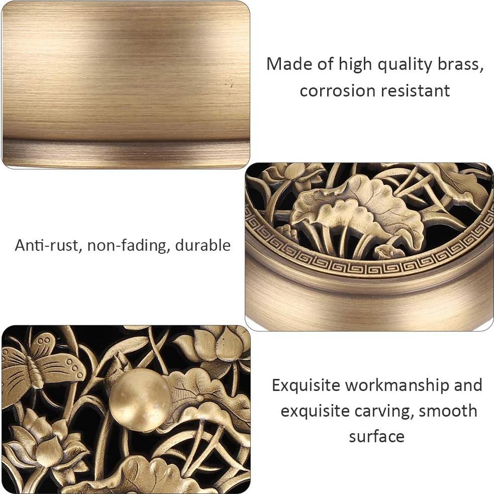 Quemador de Incienso LIZEALUCKY de Latón Vintage con Buda