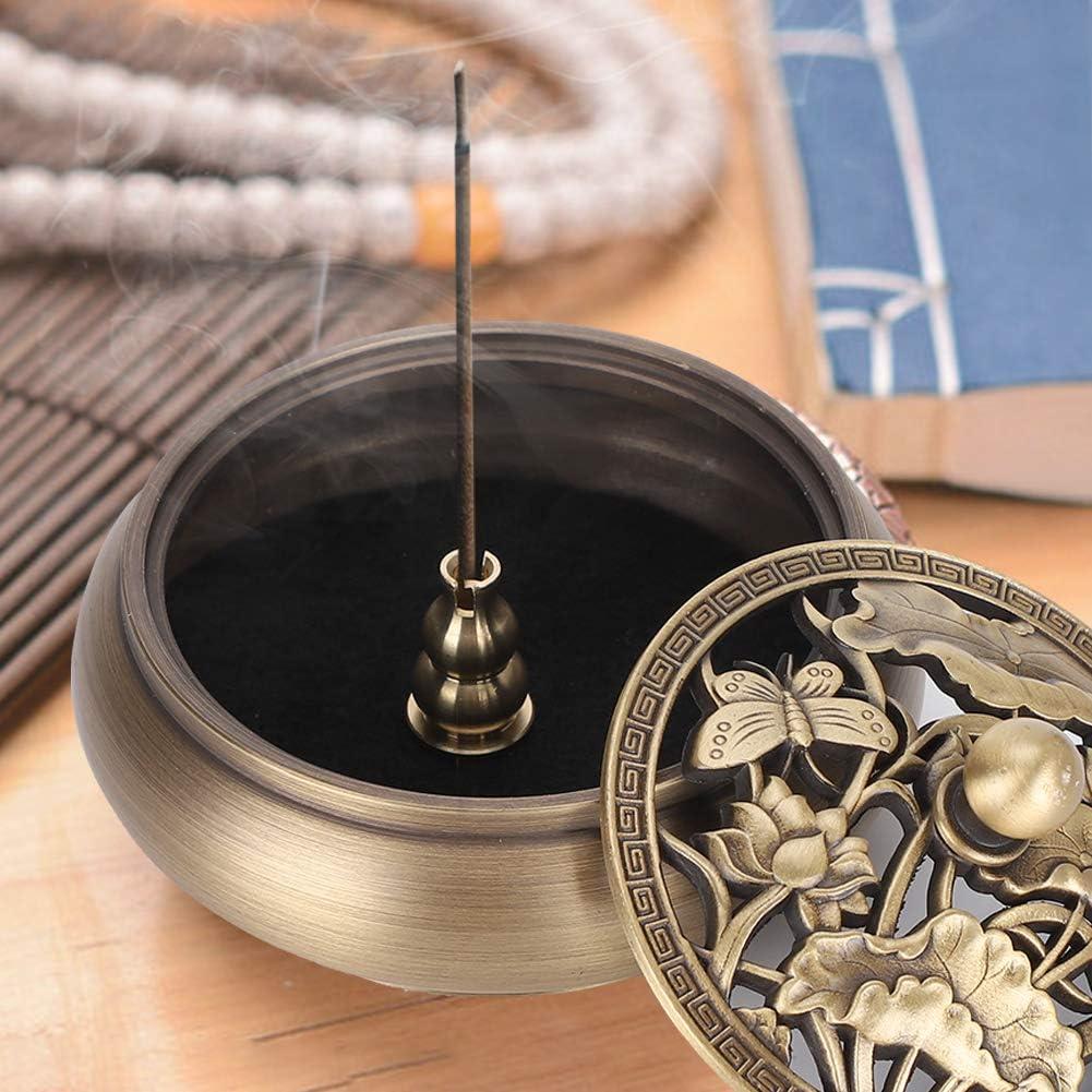 Quemador de Incienso LIZEALUCKY de Latón Vintage con Buda