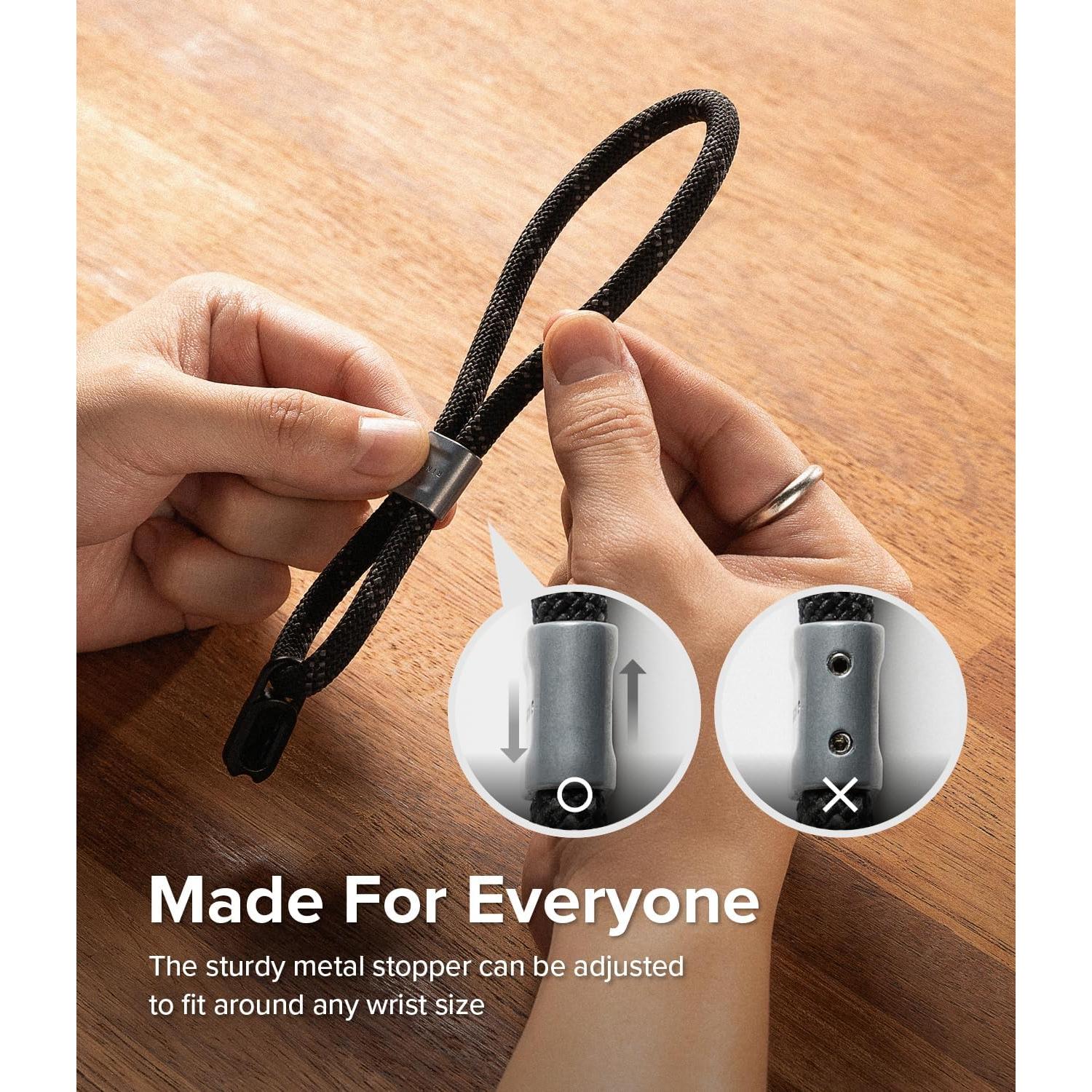 Correa de Muñeca Ajustable Ringke Rope para Teléfono Negro