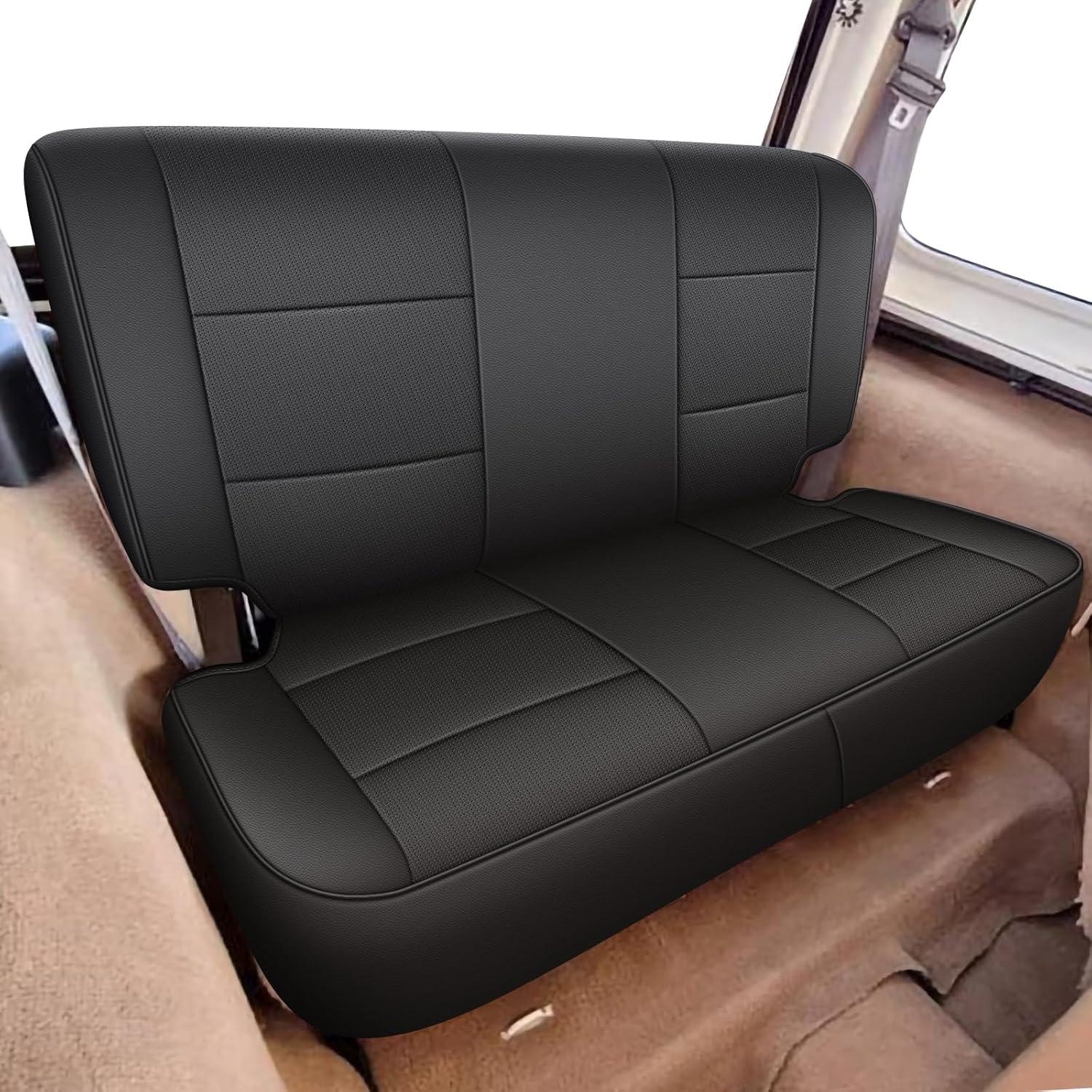 Funda de Asientos AOMSAZTO para Jeep Wrangler YJ 1987-1990 Negro