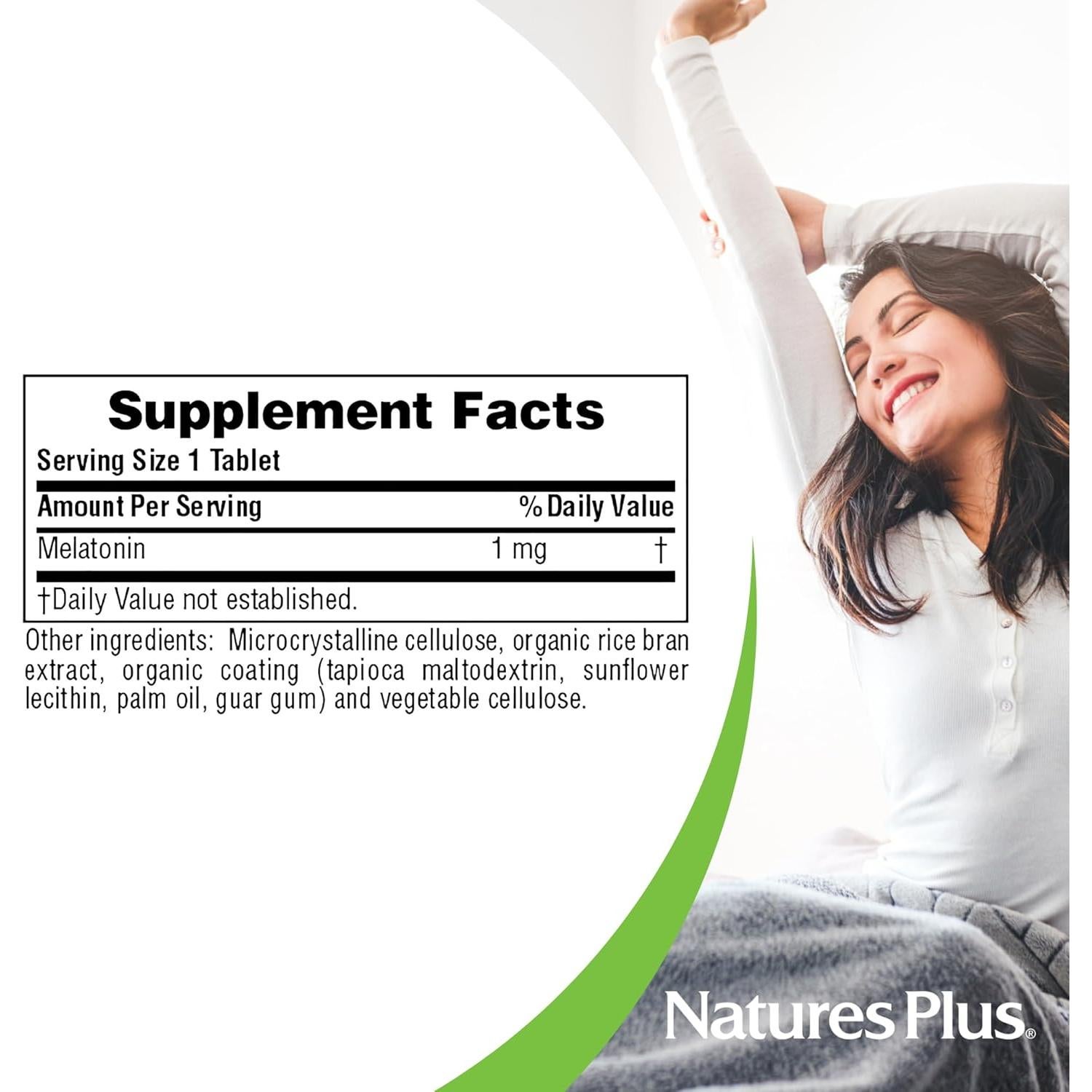 Melatonina 1 mg NaturesPlus - 90 Tabletas Veganas Sin Gluten