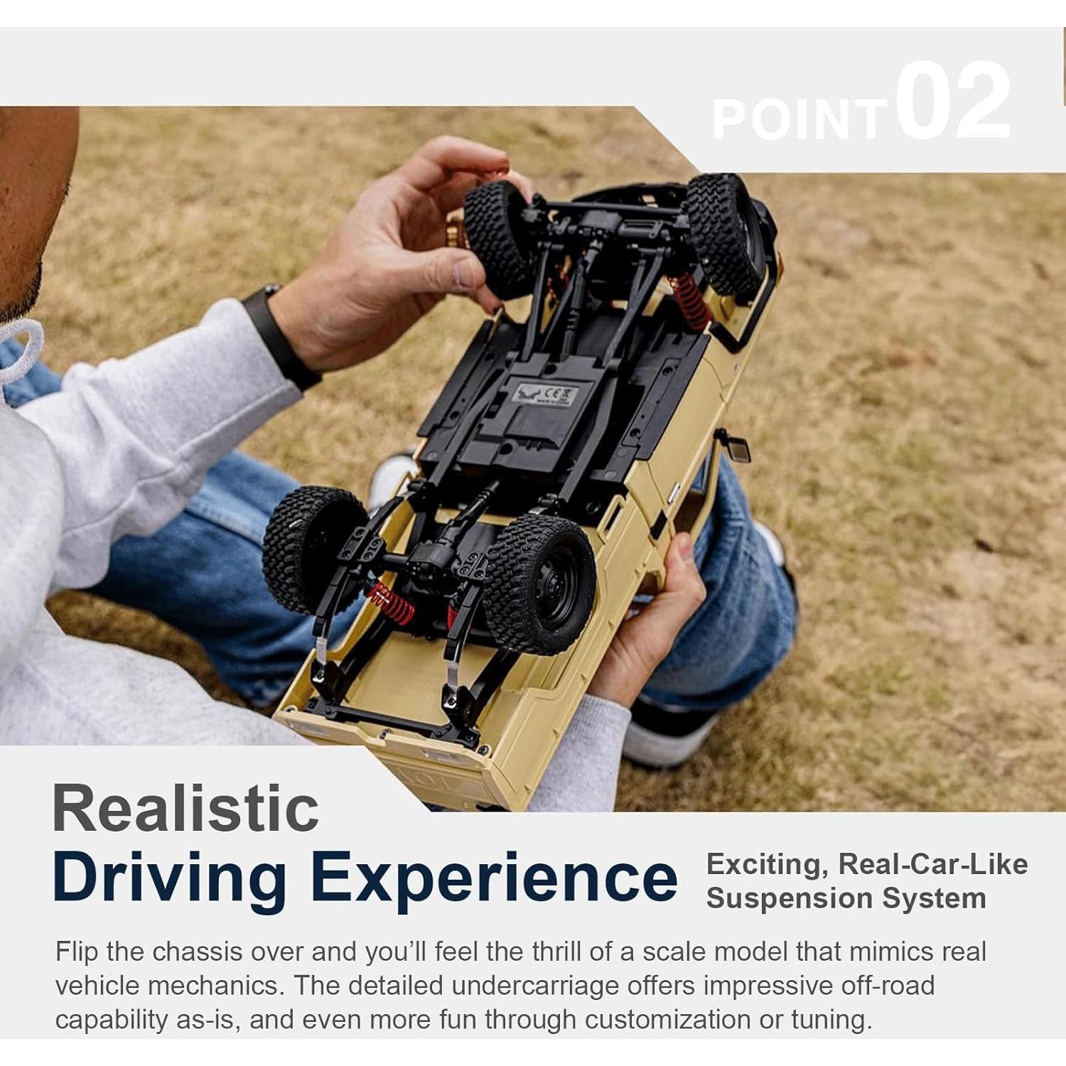 Camión RC 1/12 Toyota Land Cruiser 79 RAYWOOD 4x4 Rojo