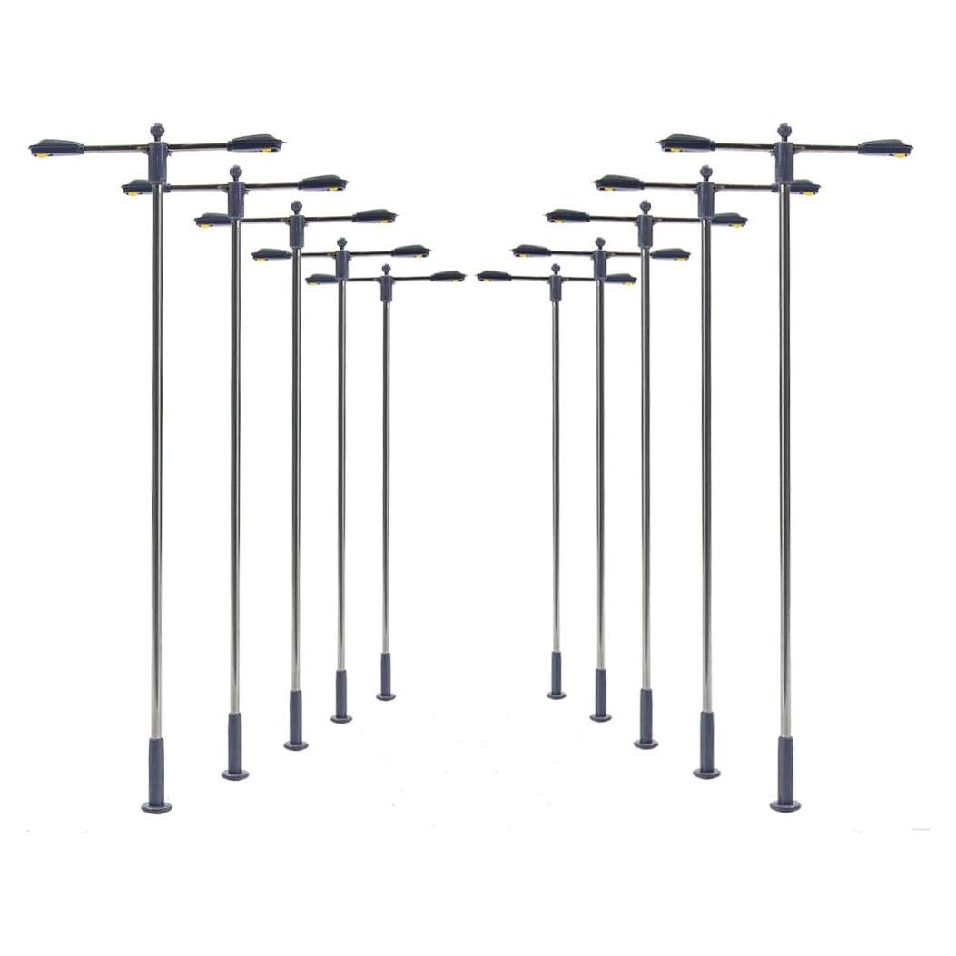 Poste de Luz de Ferrocarril Evemodel LQS12 10pcs LEDs Blancos