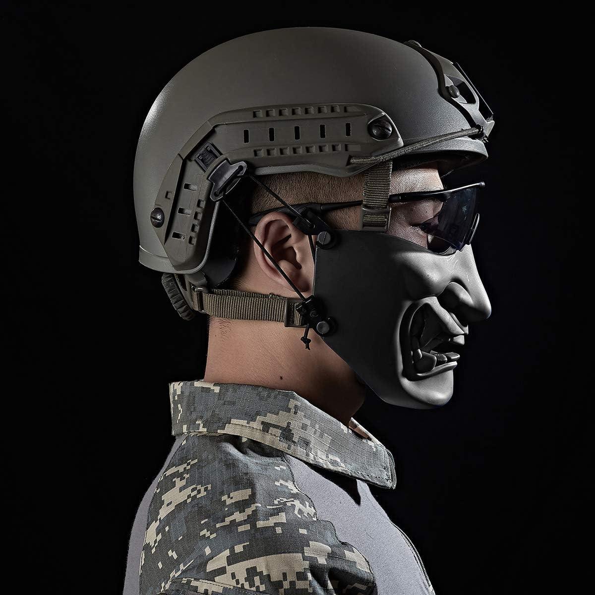 Máscara de Media Cara AOUTACC Táctica para Halloween y Airsoft