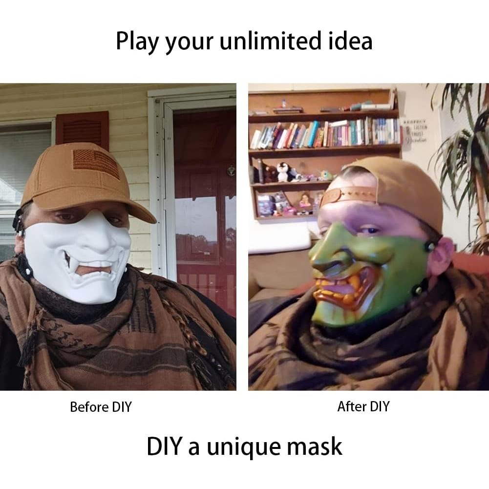 Máscara de Media Cara AOUTACC Táctica para Halloween y Airsoft