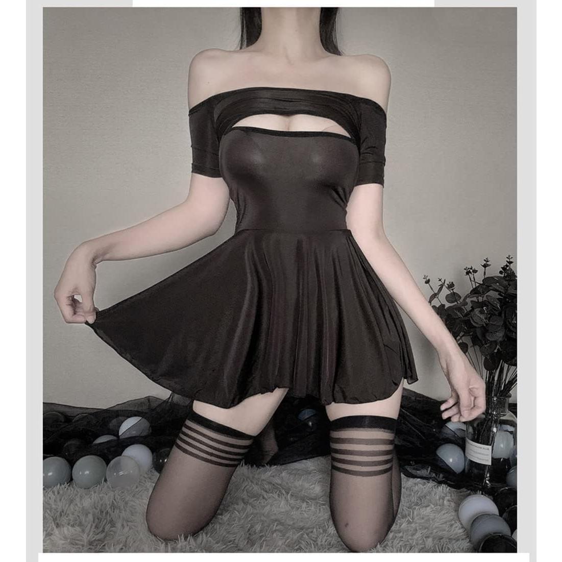 Vestido de Noche Sexy SINROYEE de Seda para Mujeres - Talla Única