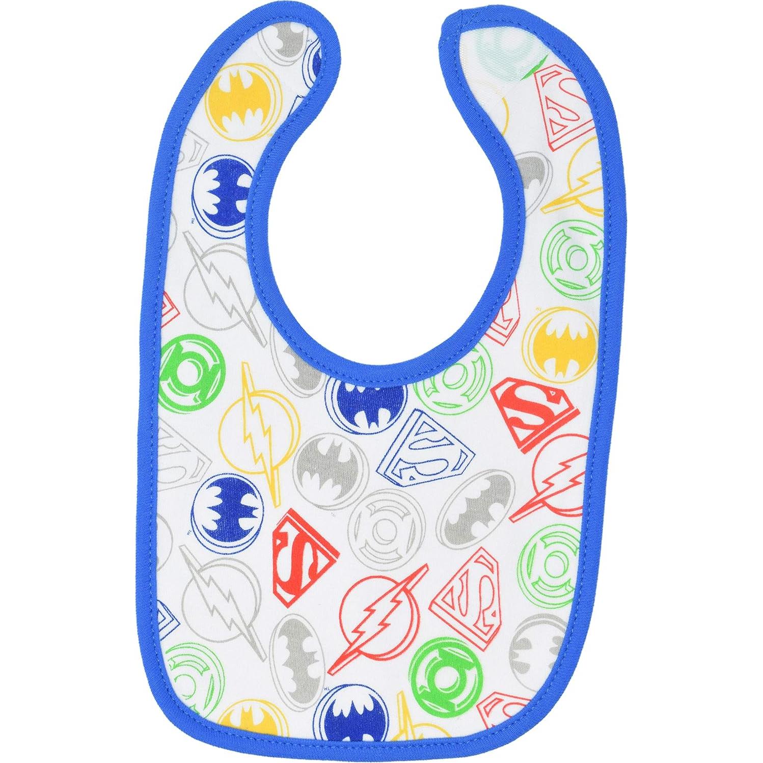 Baberos para Bebés Warner Bros Liga de la Justicia 6 Pcs