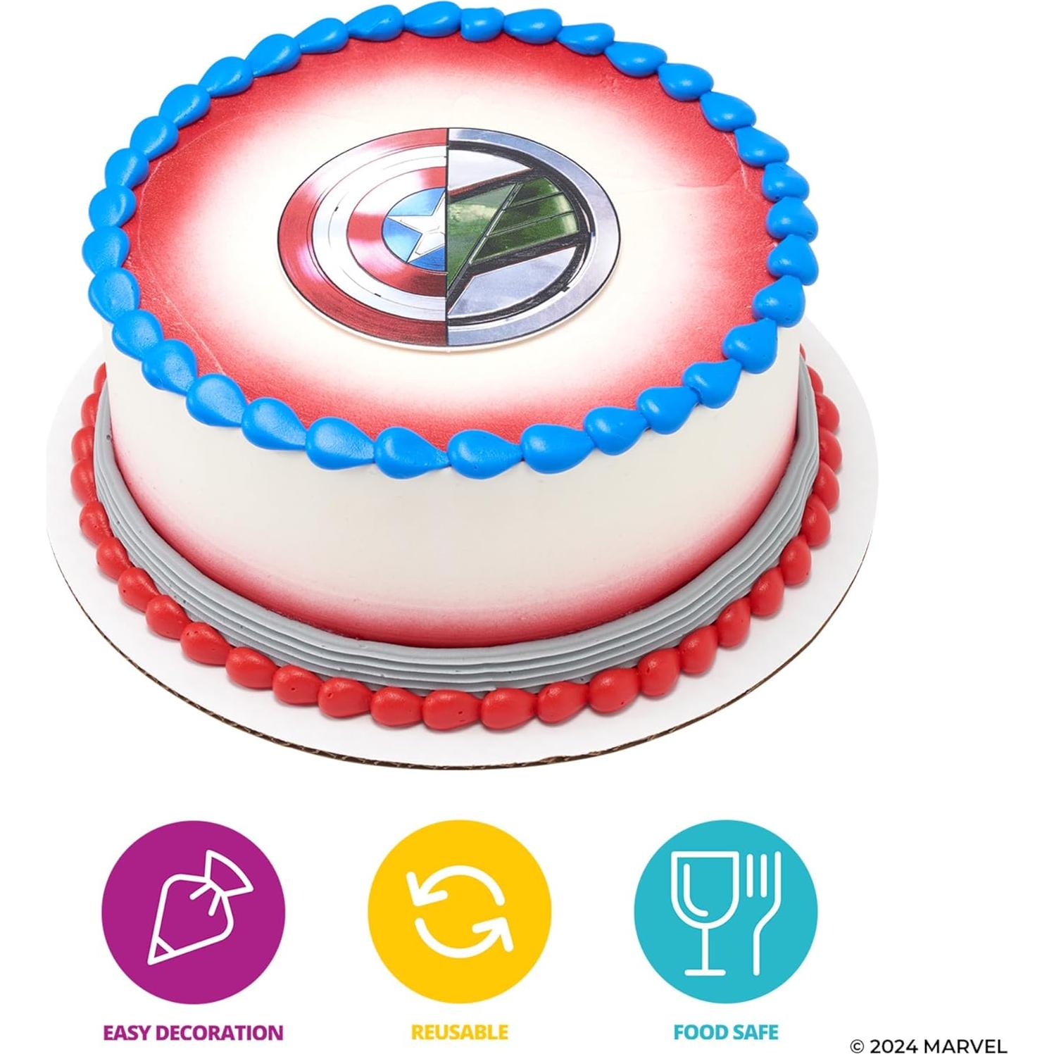 Topper de pastel Marvel Capitán América y Falcon DecoPac