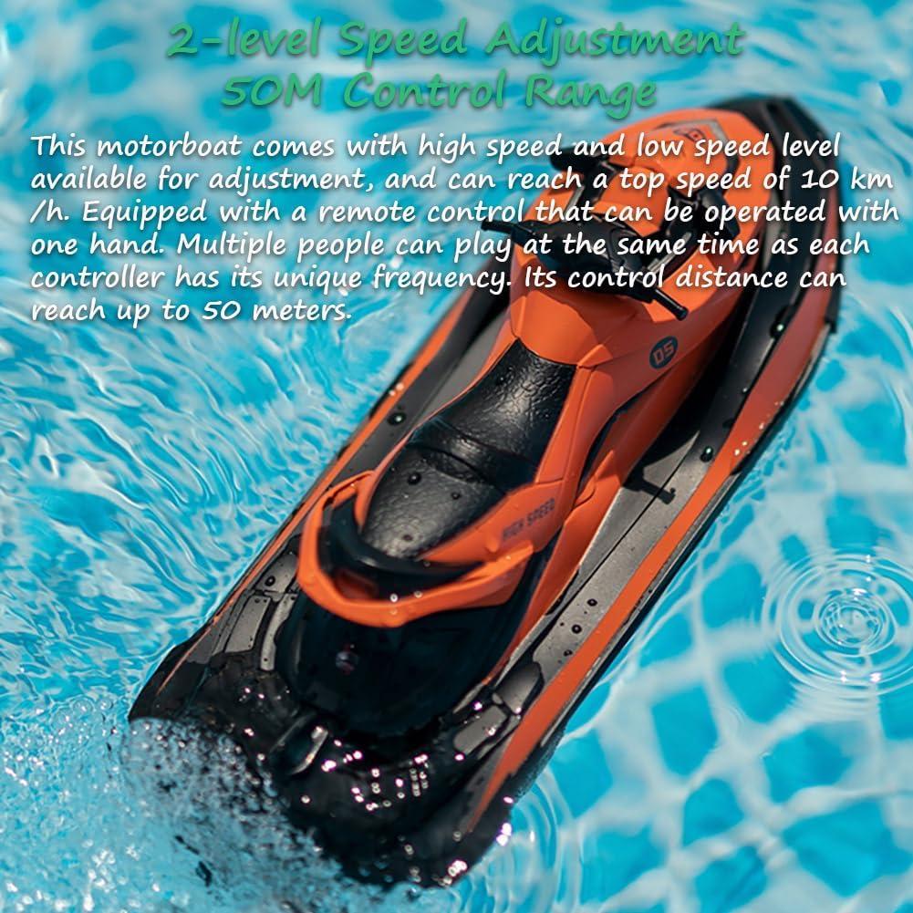 Moto de Agua RC Miracland Azul - Doble Hélice 10 km/h