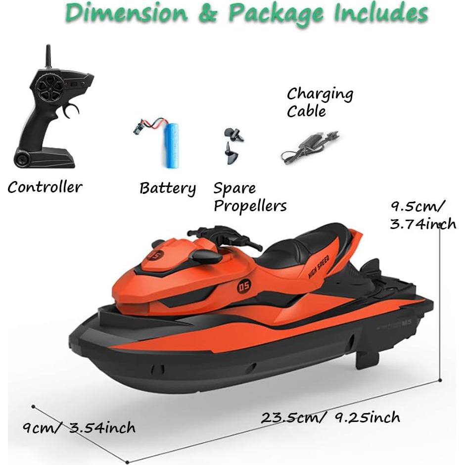 Moto de Agua RC Miracland Azul - Doble Hélice 10 km/h