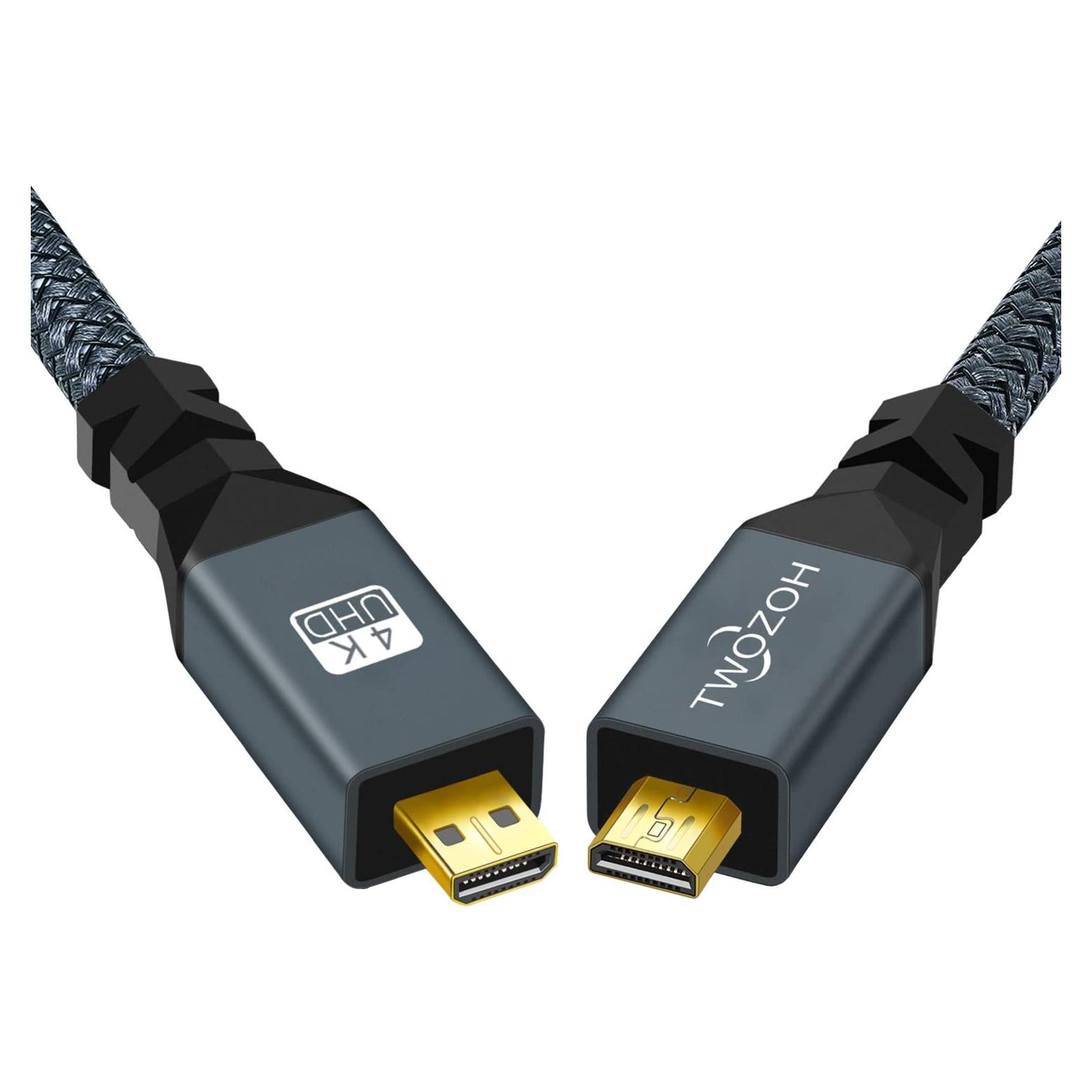 Cable Micro HDMI a Micro HDMI Twozoh 0.3M 4K 1080p Tipo D