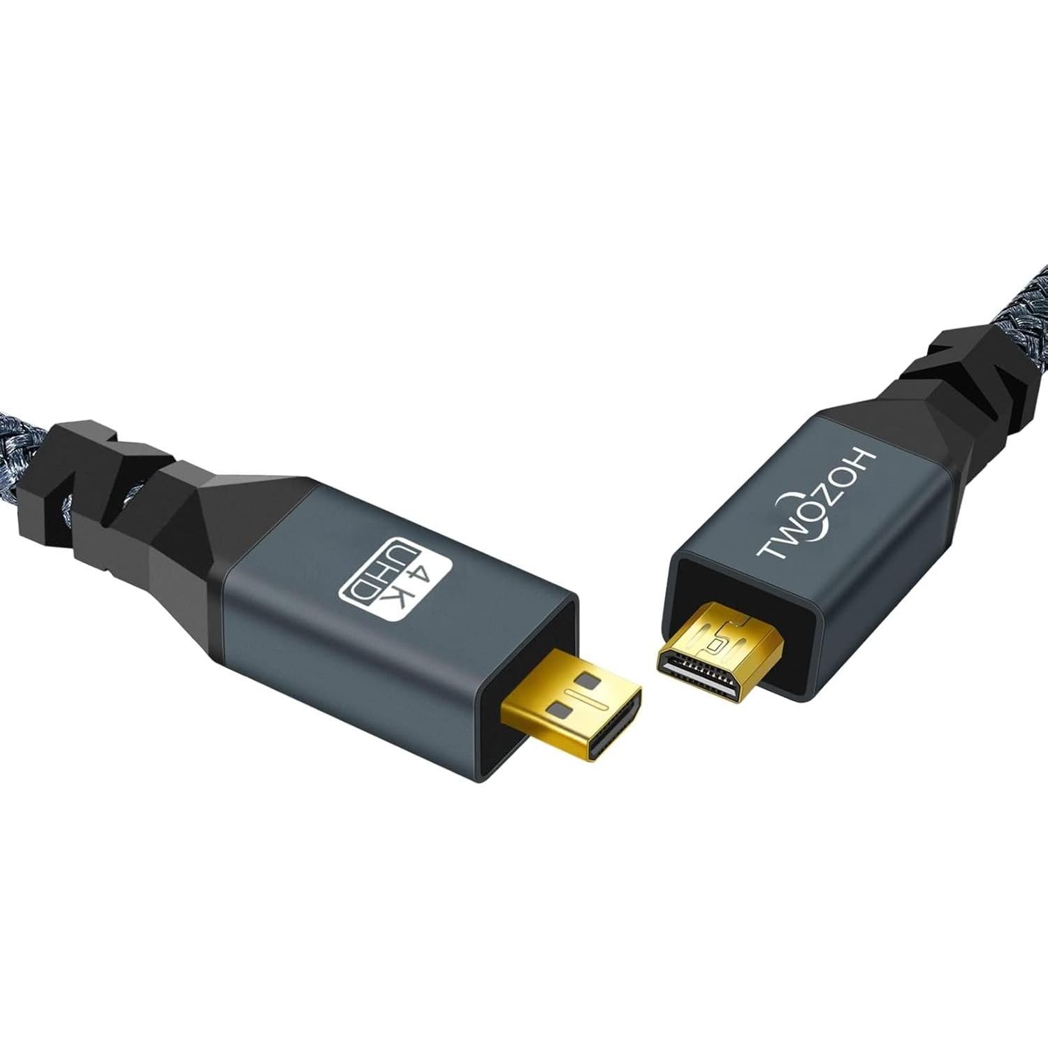 Cable Micro HDMI a Micro HDMI Twozoh 0.3M 4K 1080p Tipo D