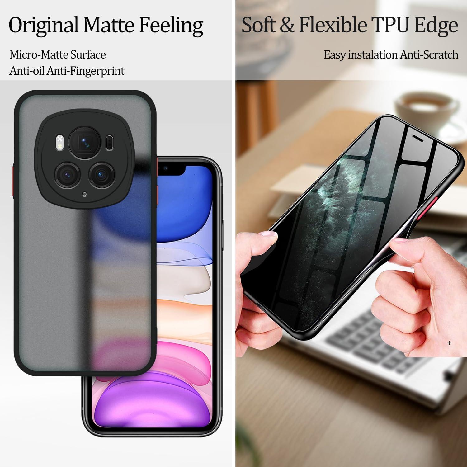 Funda TPU Honor Magic 6 Pro Translúcida Mate Negra