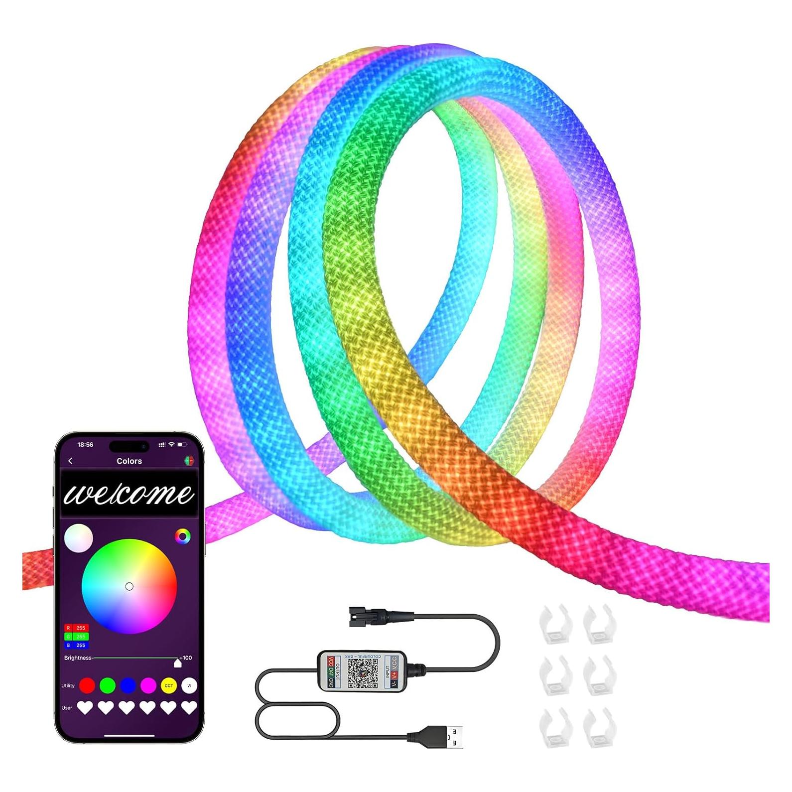 Tira LED Neon RGB WS2812B 3m IP67 Control APP Flexible