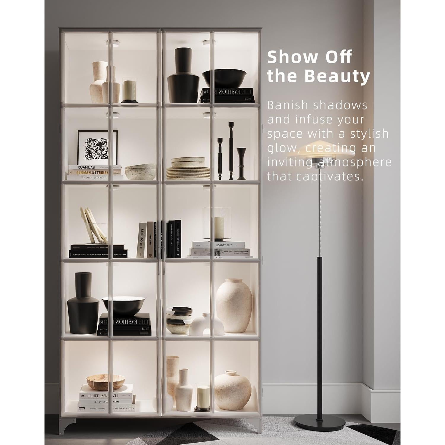 Luces LED Puck Recargables Vloee 4 Pcs 2400mAh Control Remoto