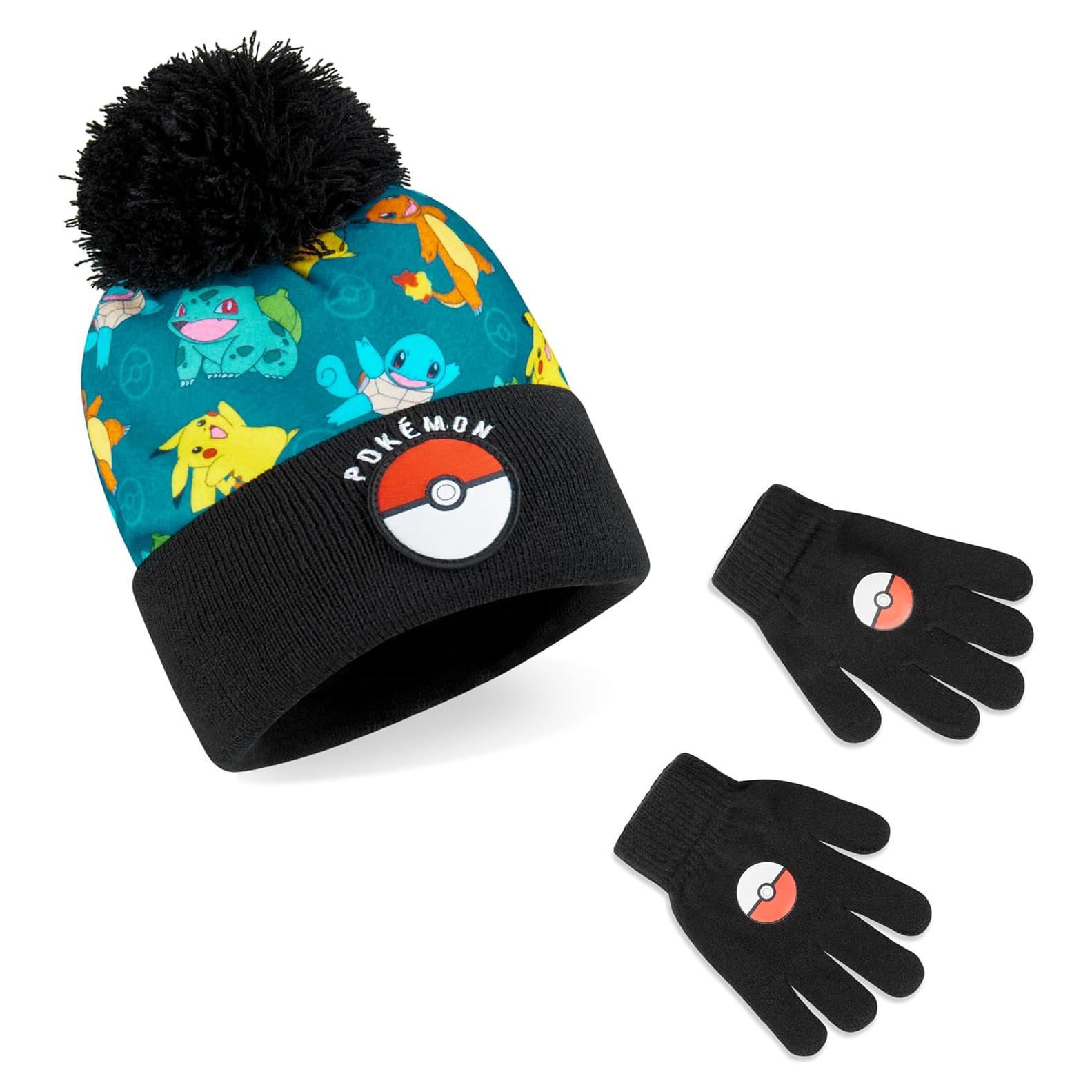 Conjunto de Invierno Pokemon para Niños - Gorro, Guantes y Bufanda