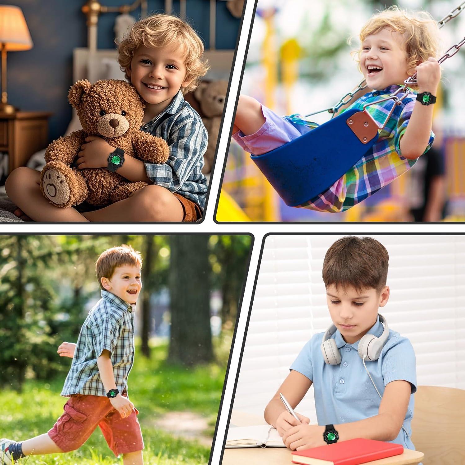 Reloj Digital Infantil SOCICO Impermeable 7 Colores Cronómetro