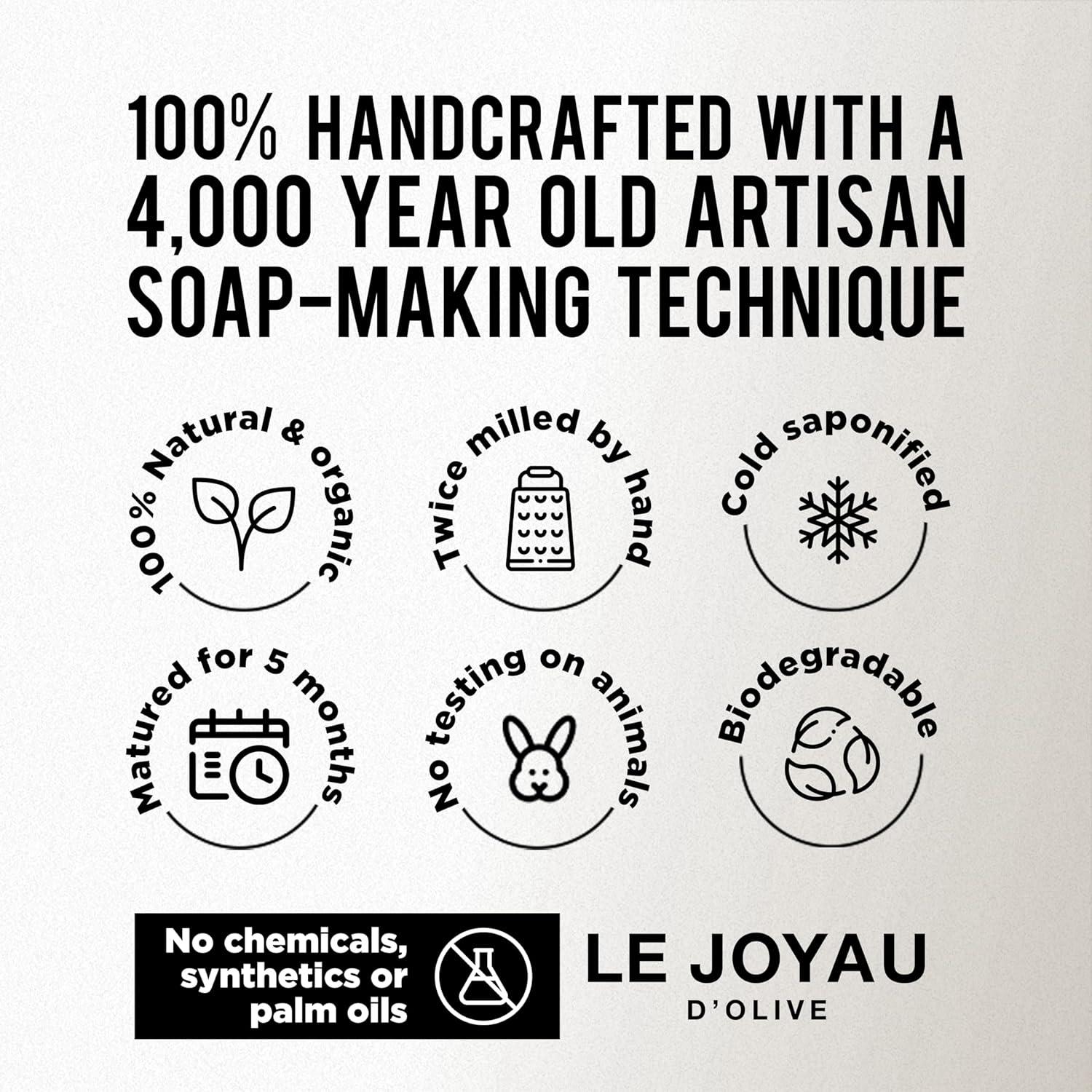 Jabón Natural Sin Perfume LE JOYAU D'OLIVE 100% Natural 109g