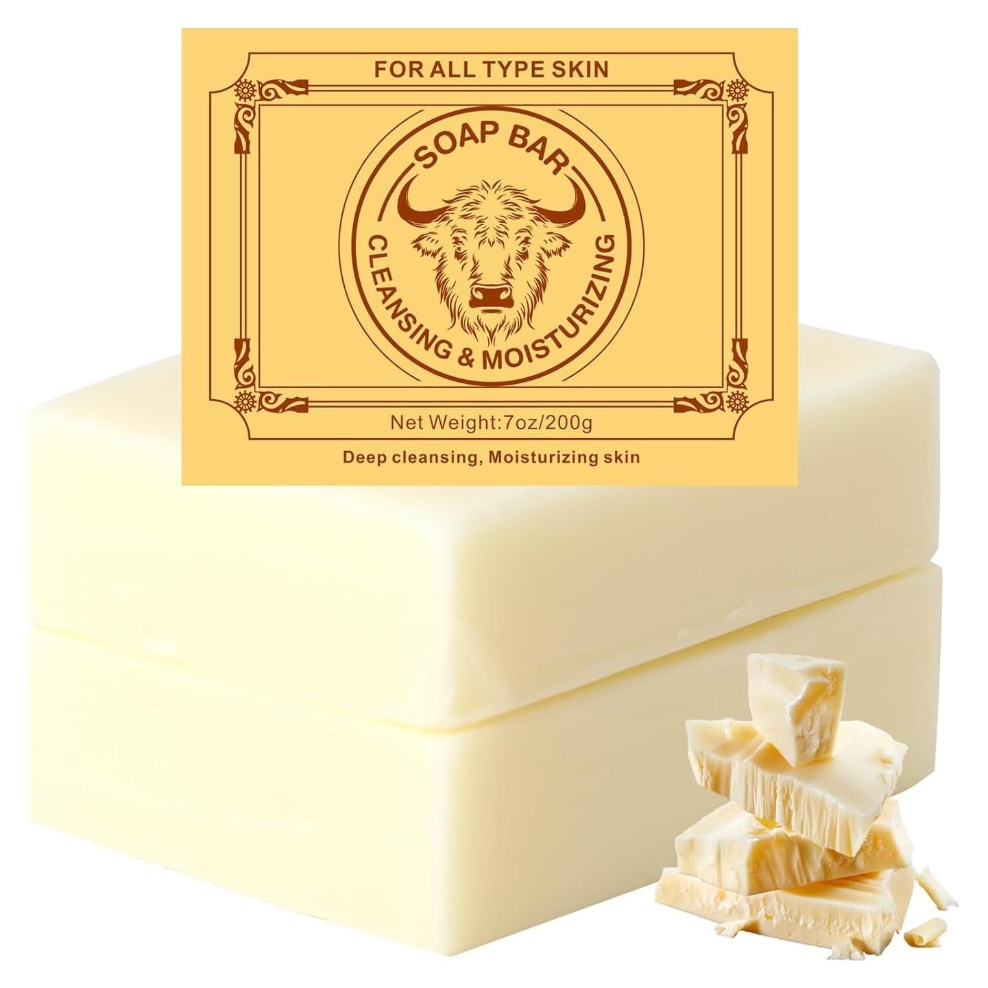 Jabón de Grasa de Res Orgánica 200g Hidratante Facial y Corporal