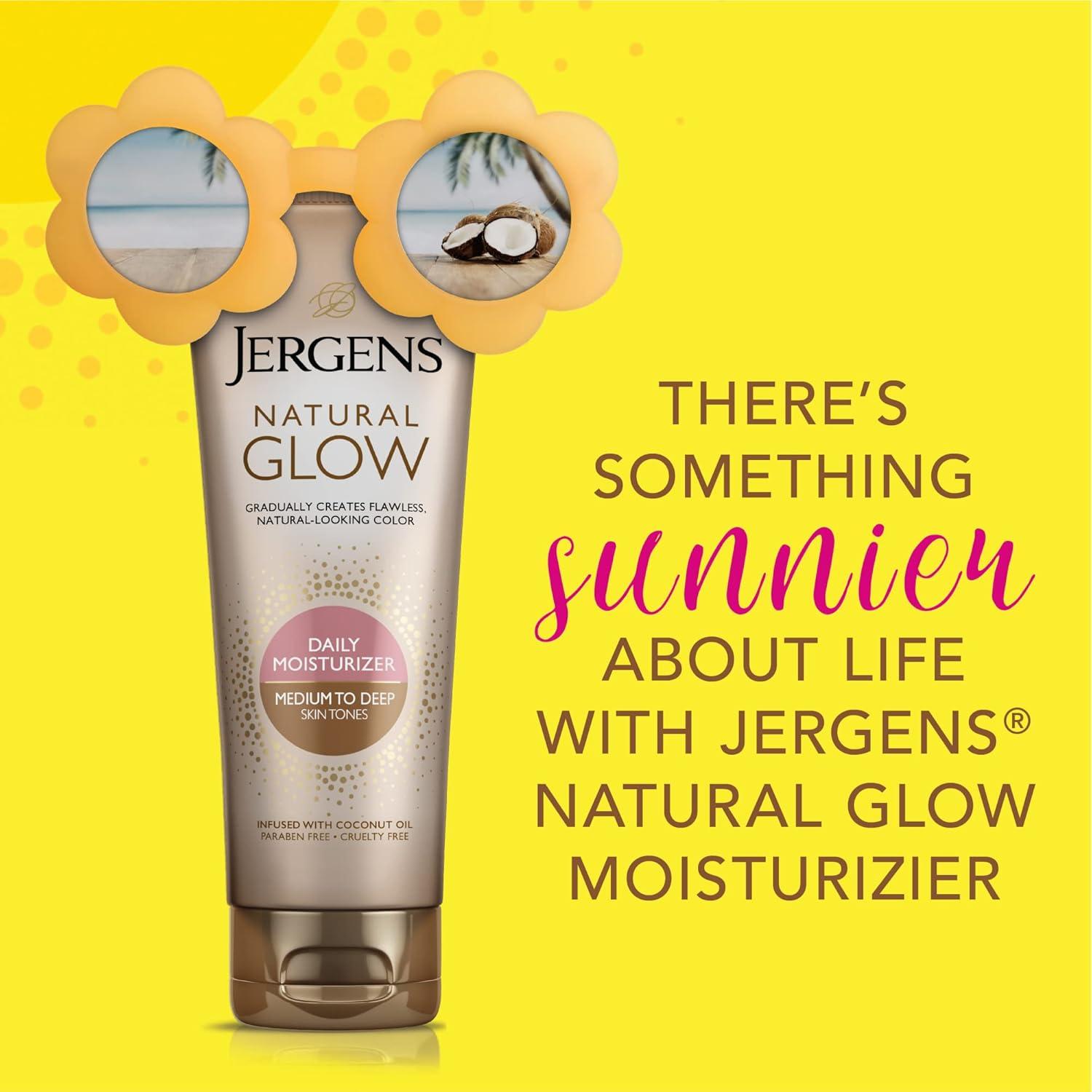 Loción Autobronceadora Jergens Natural Glow 212 g - Hidratante Diario Medio a Oscuro